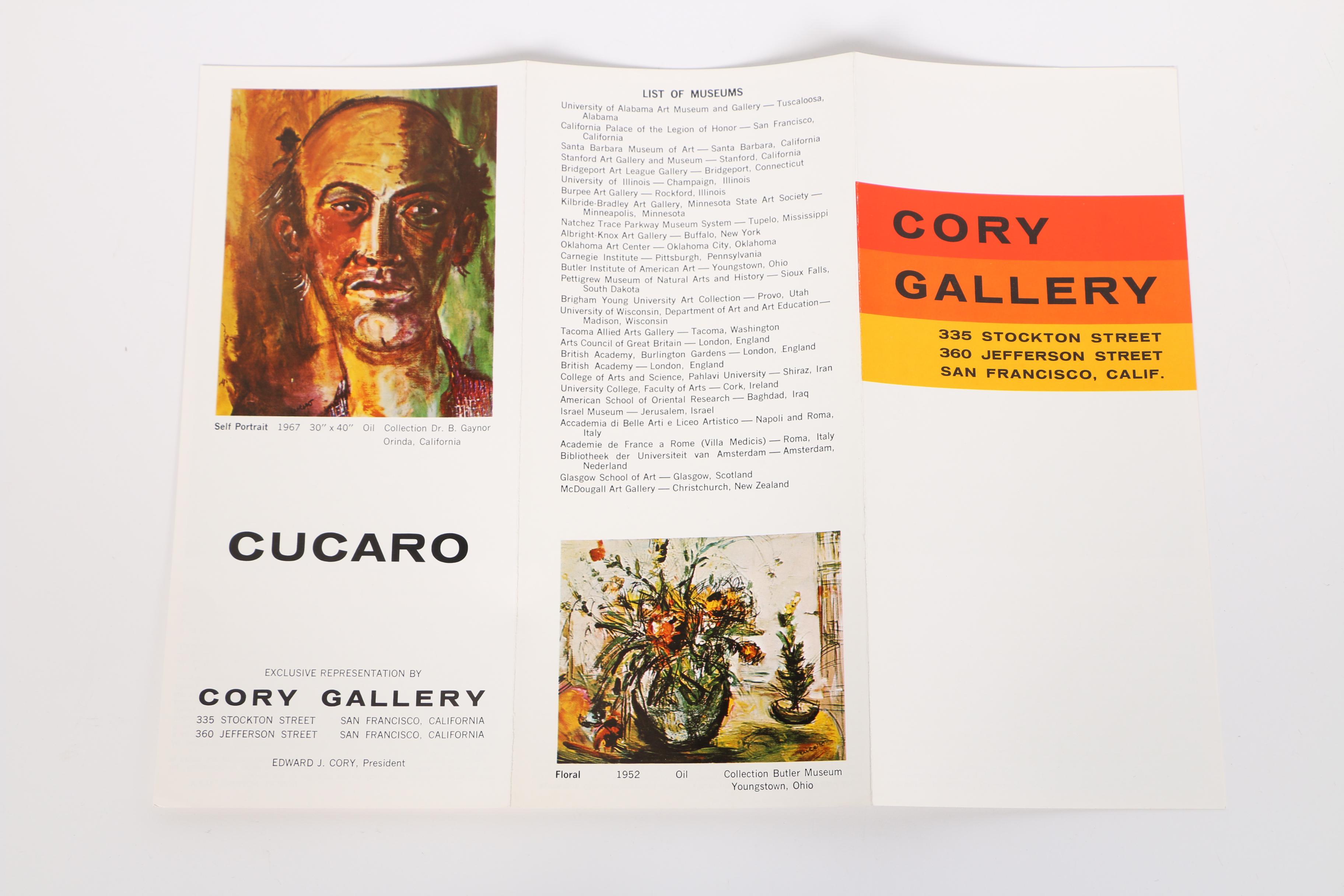 Pascal Cucaro Mid-Century Still Life Oil Painting on Canvas