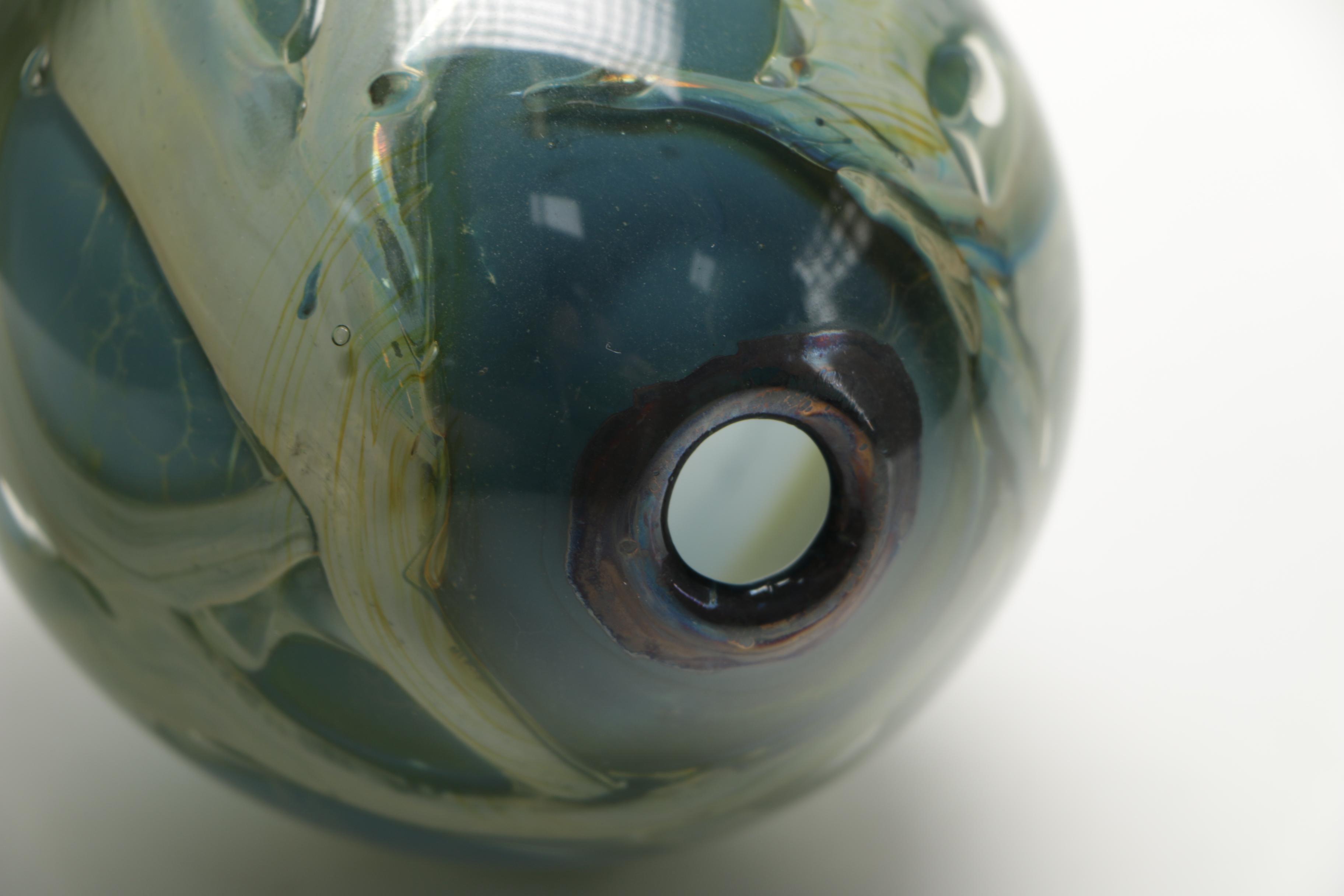 Hand Blown Art Glass Paper Weight and Vase