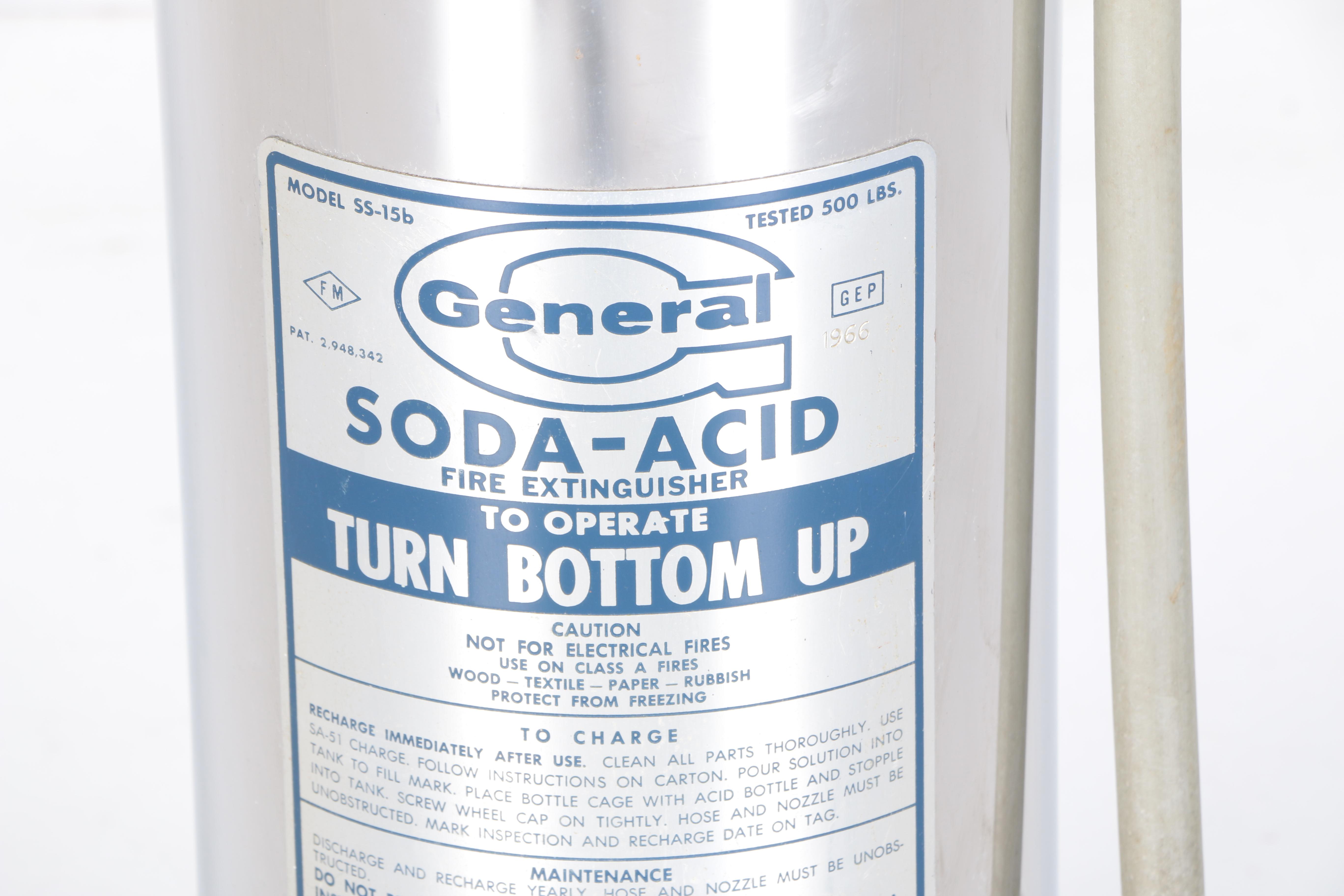 1960s Chrome Fire Extinguisher