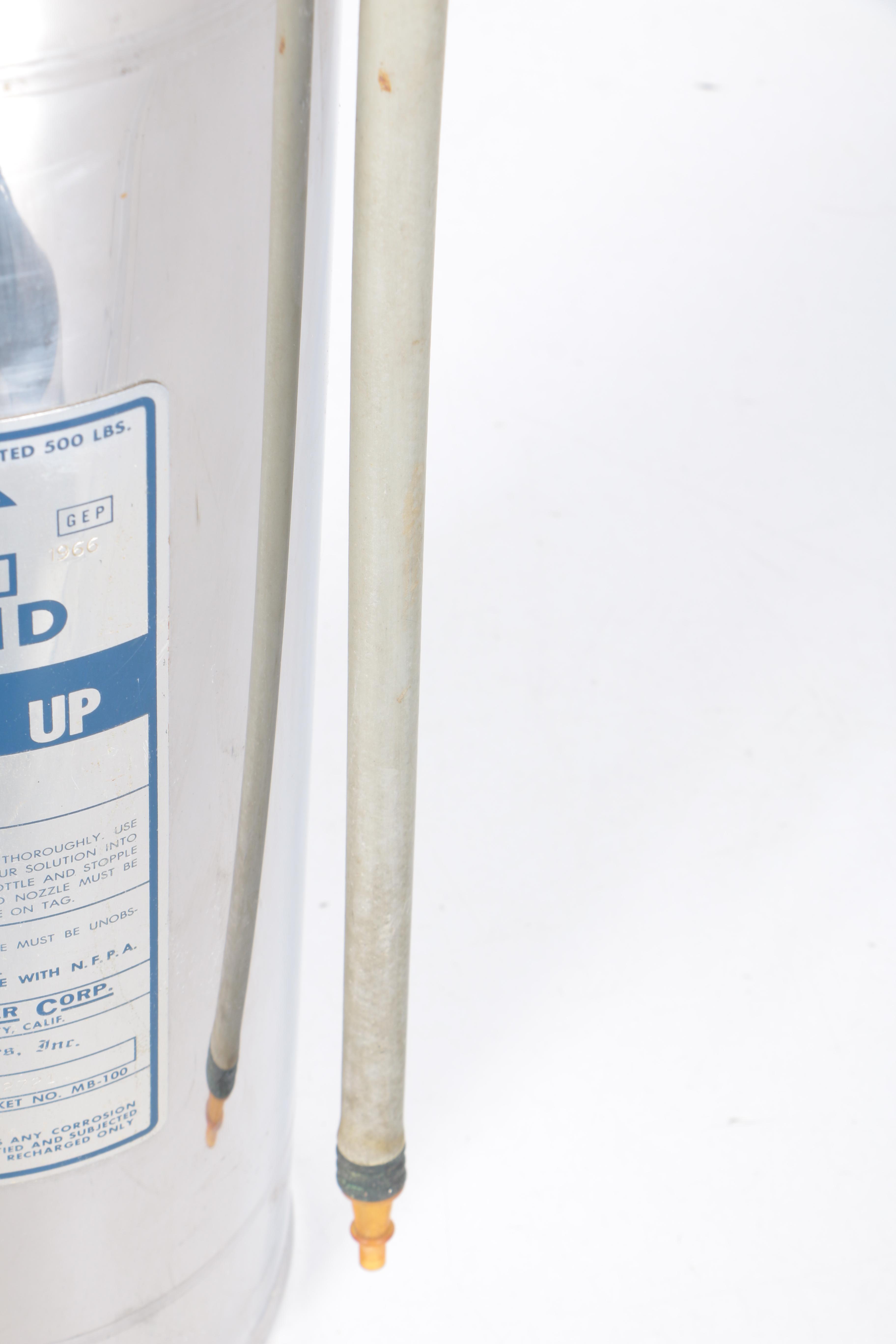 1960s Chrome Fire Extinguisher