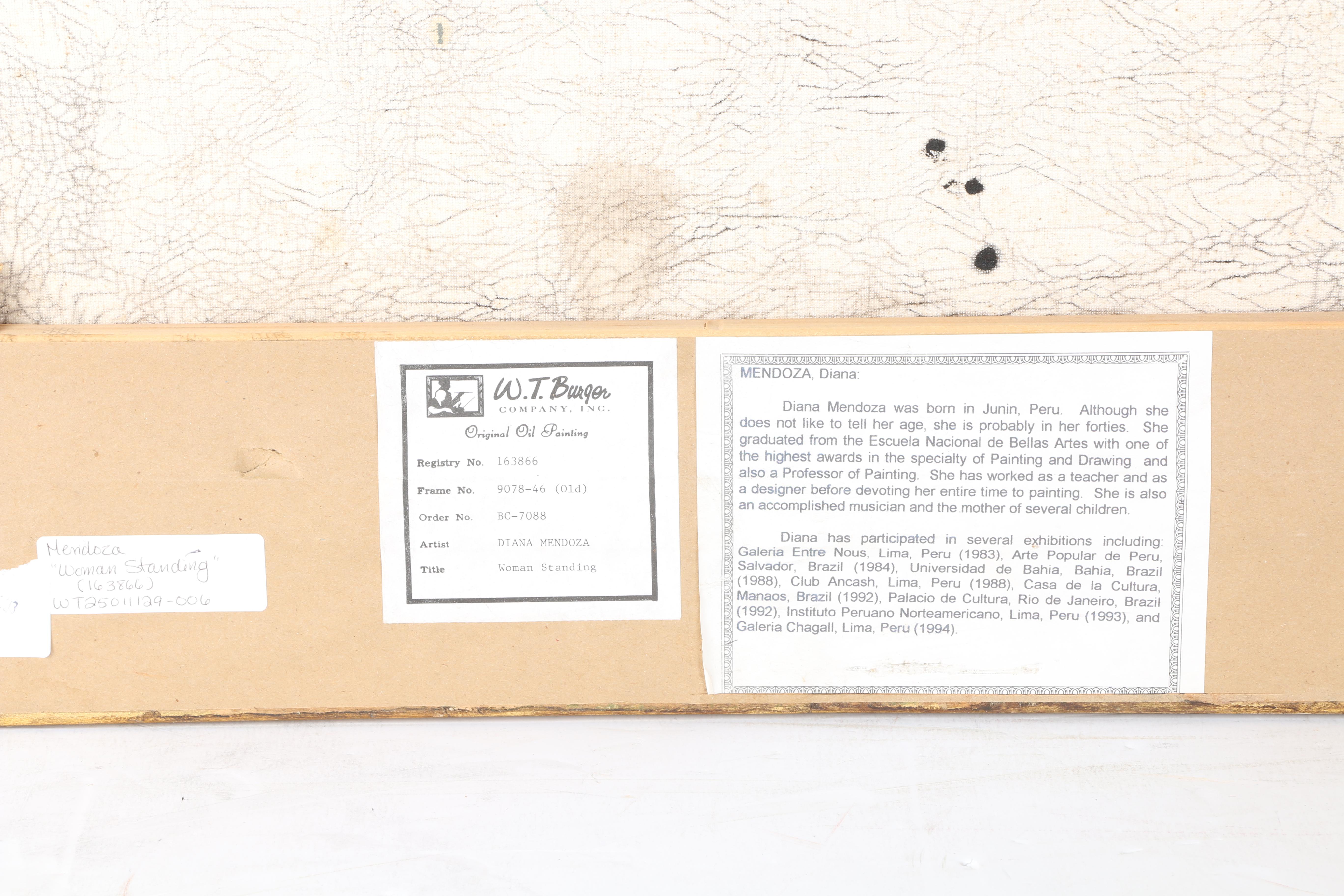 Diana Mendoza Oil on Canvas "Woman Standing"