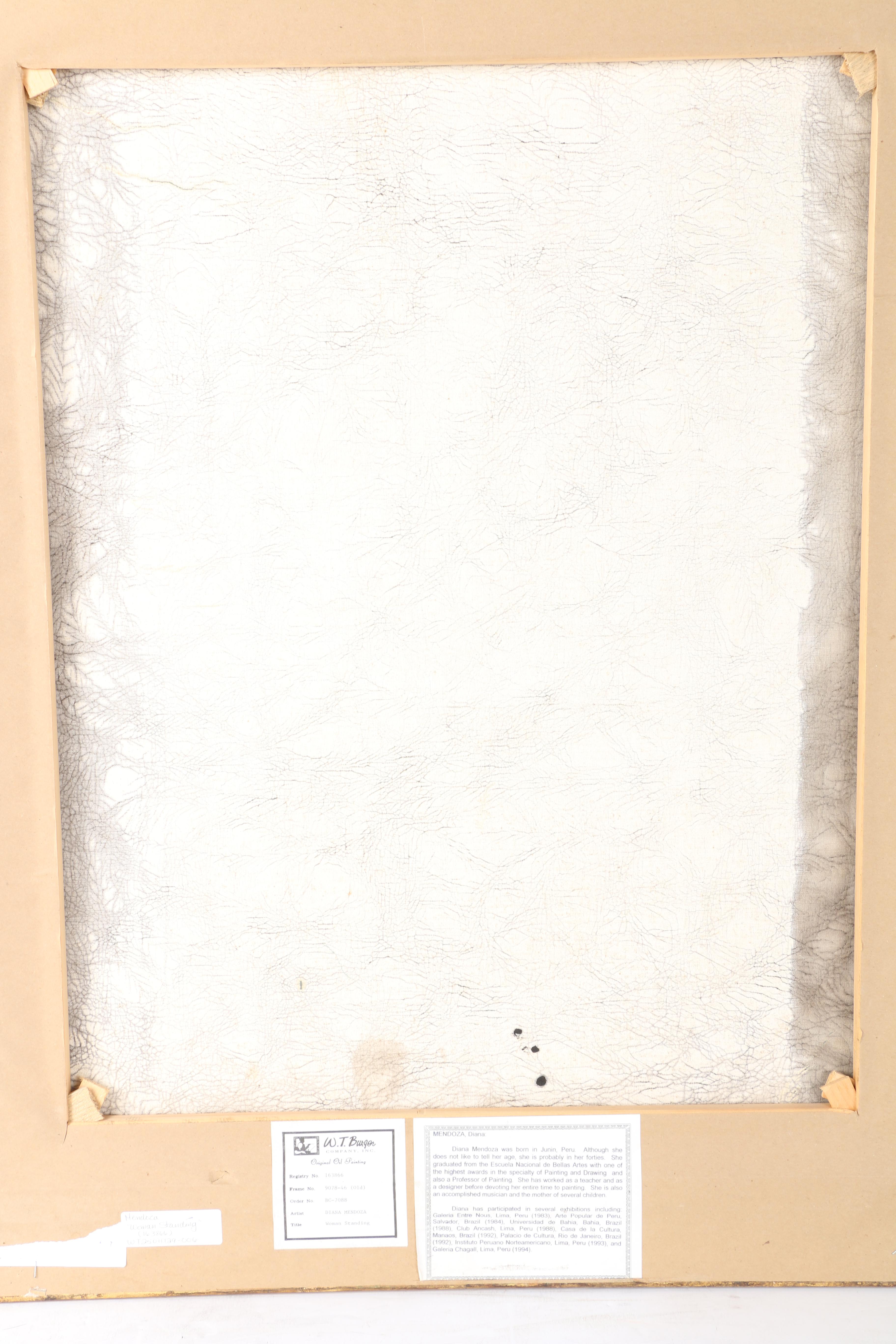 Diana Mendoza Oil on Canvas "Woman Standing"