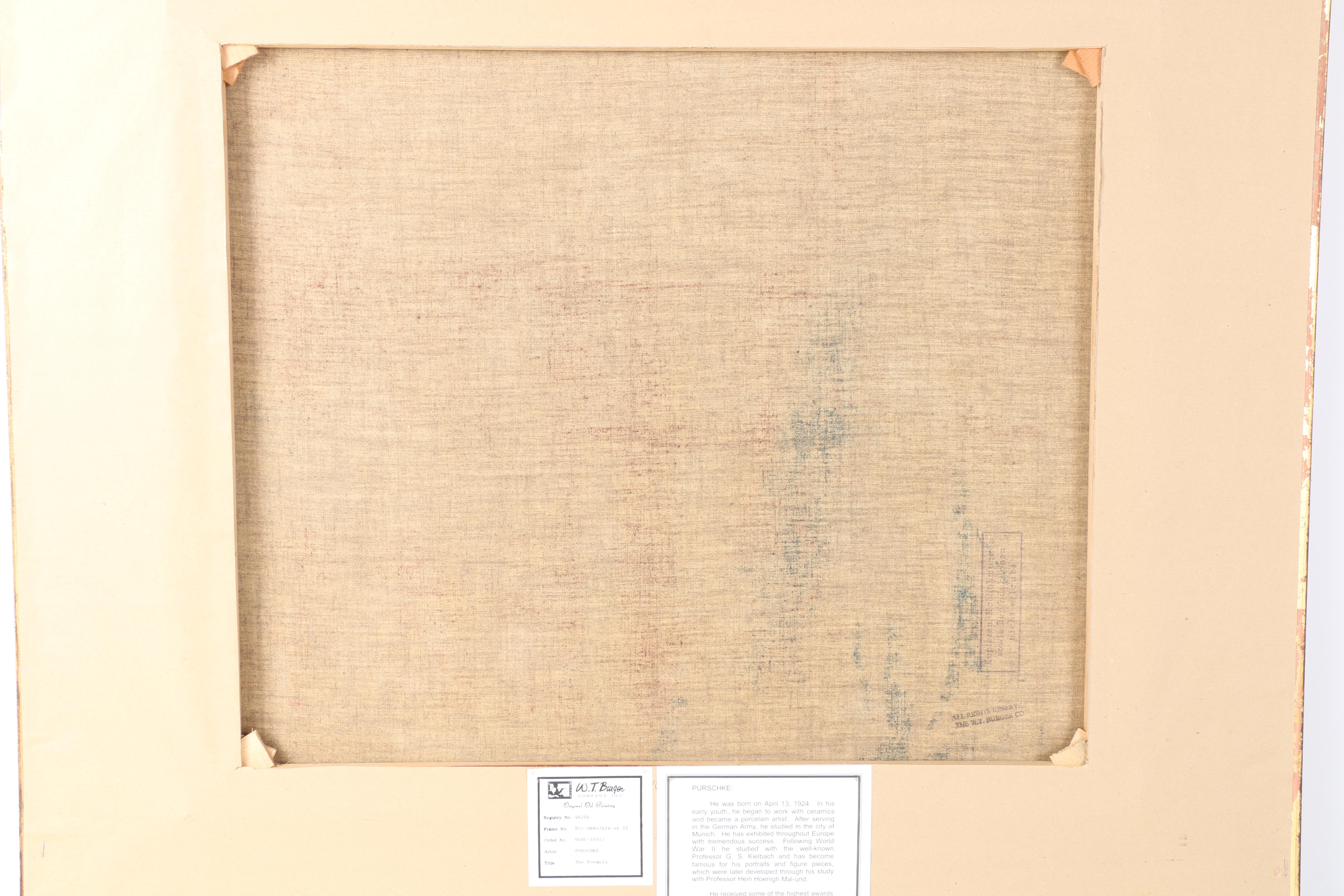 Walther Purschke Oil on Canvas "The Formula"