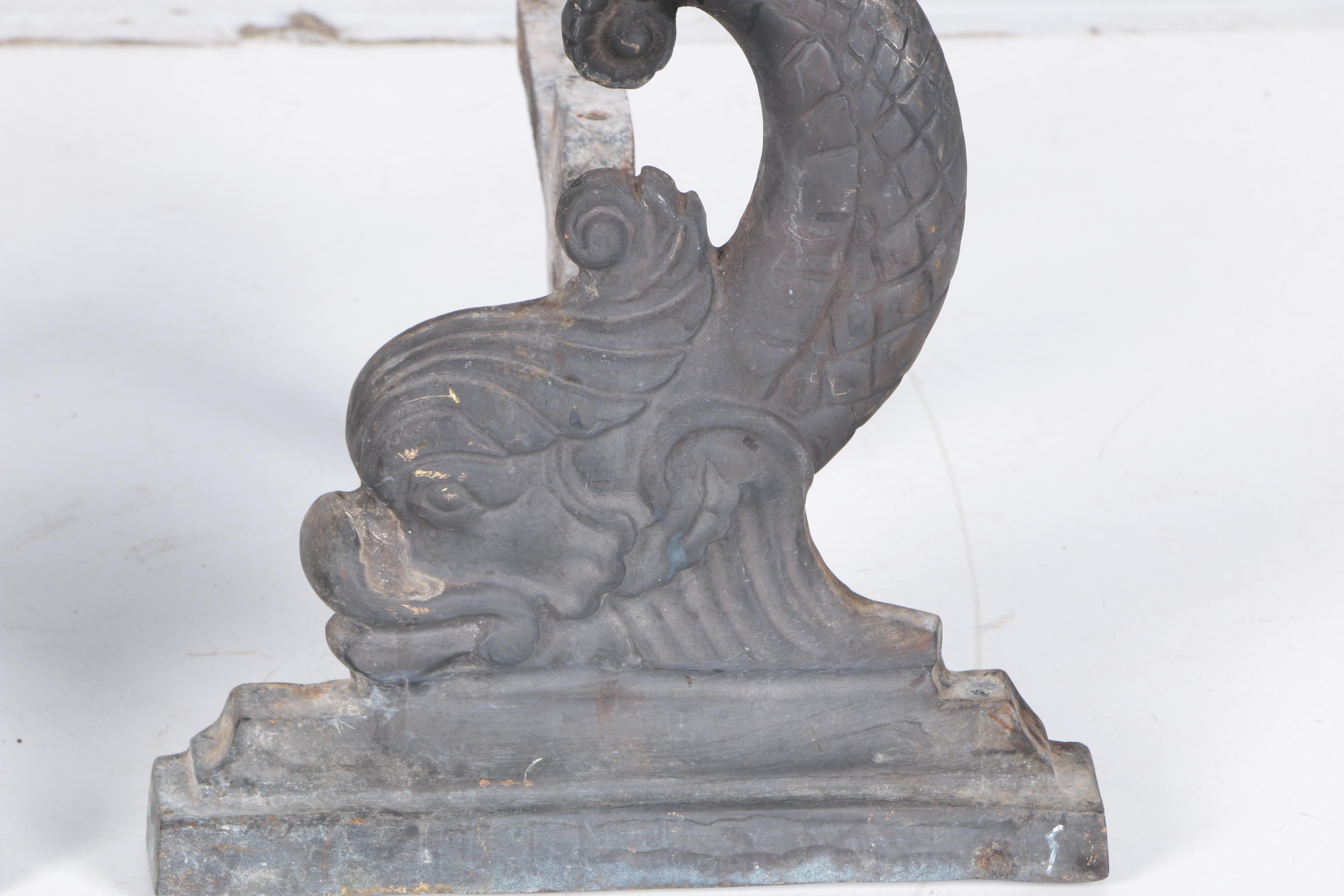 Cast Iron Dragon Andirons