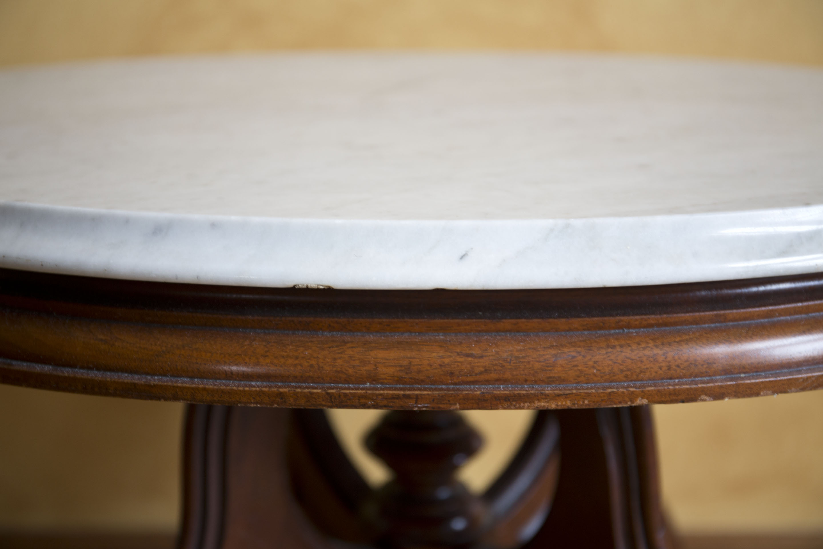 Eastlake Style Marble Top Accent Table