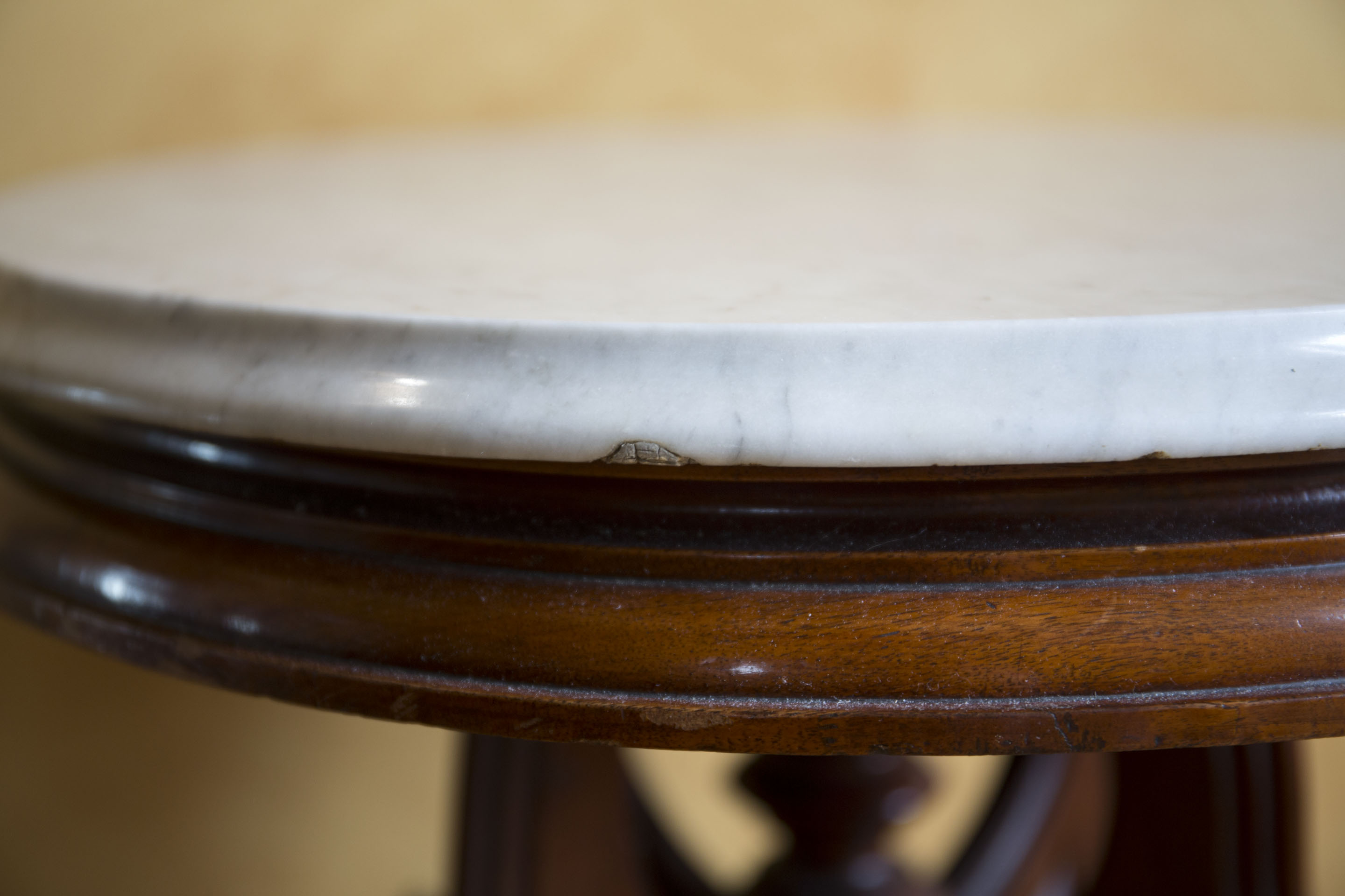 Eastlake Style Marble Top Accent Table
