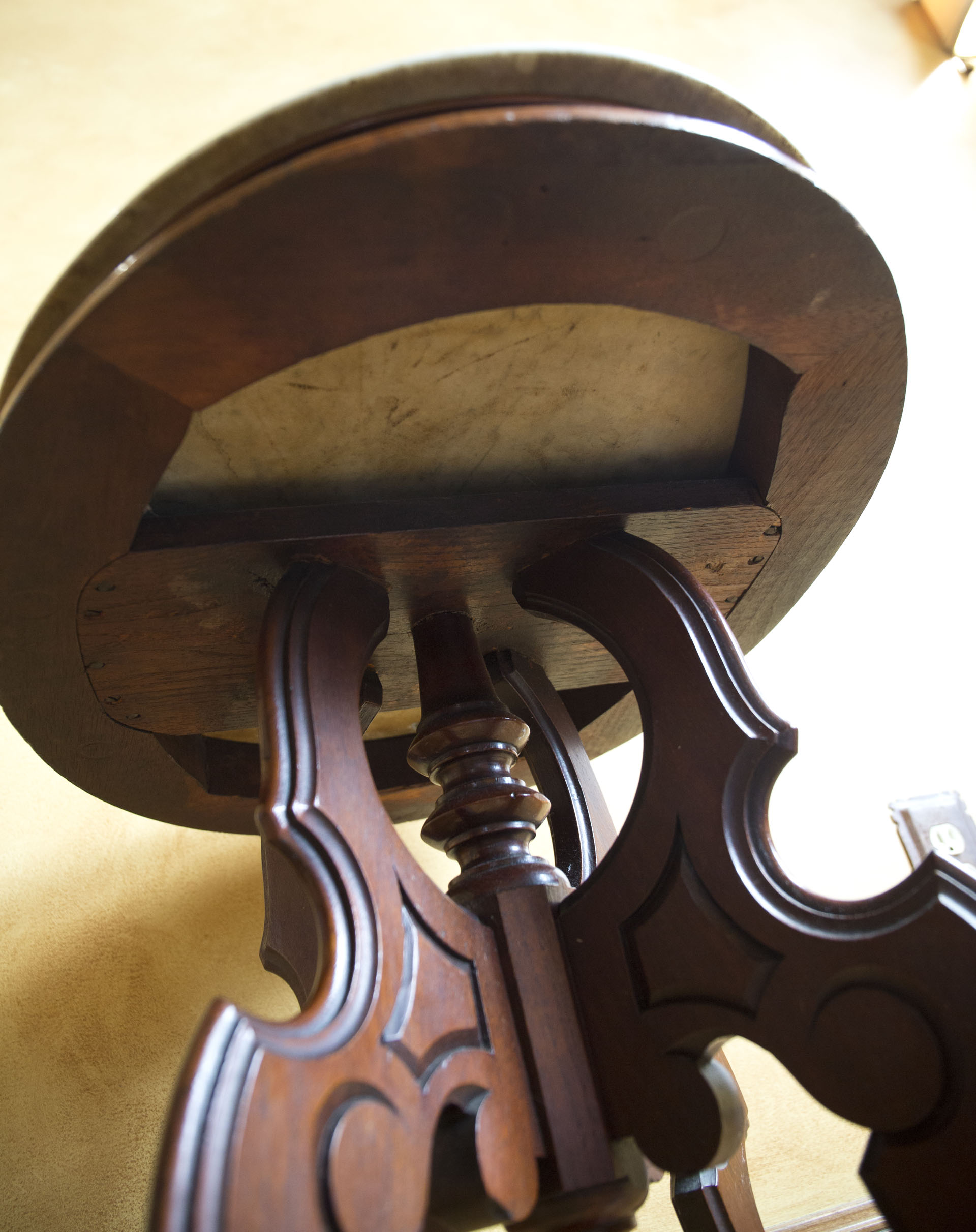 Eastlake Style Marble Top Accent Table