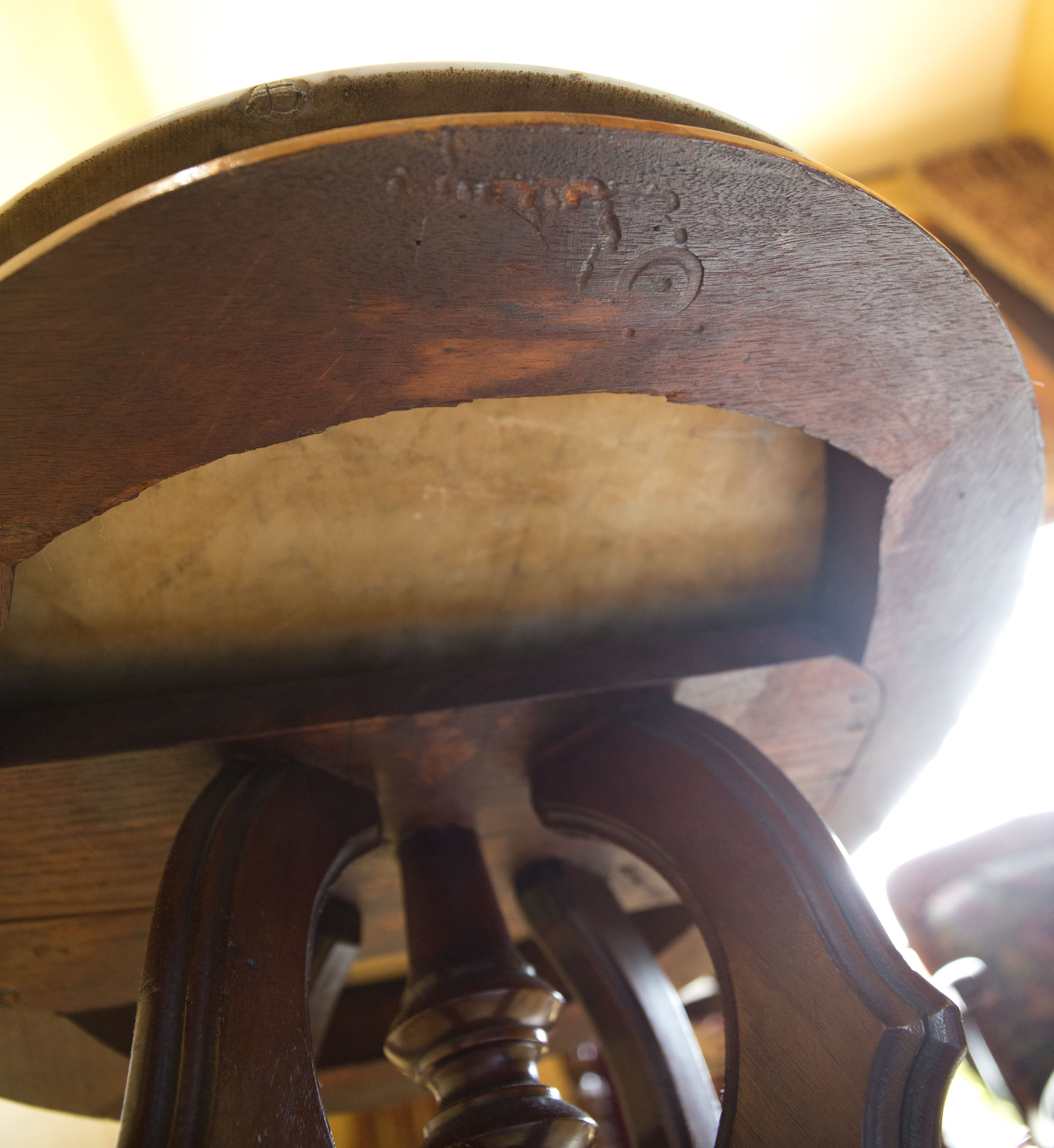 Eastlake Style Marble Top Accent Table