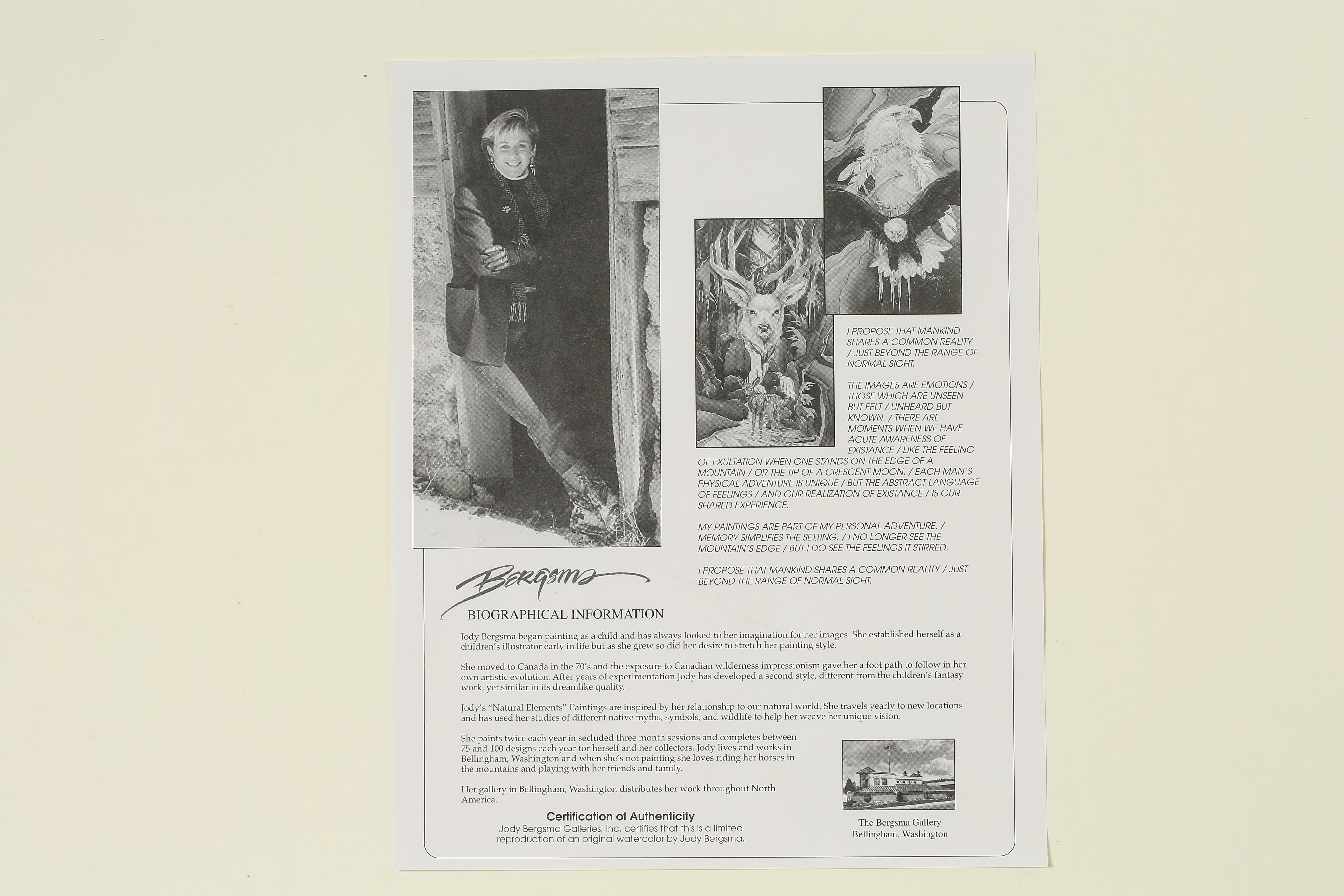 Pair of Jody Bergsma Signed and Numbered Framed Lithographs