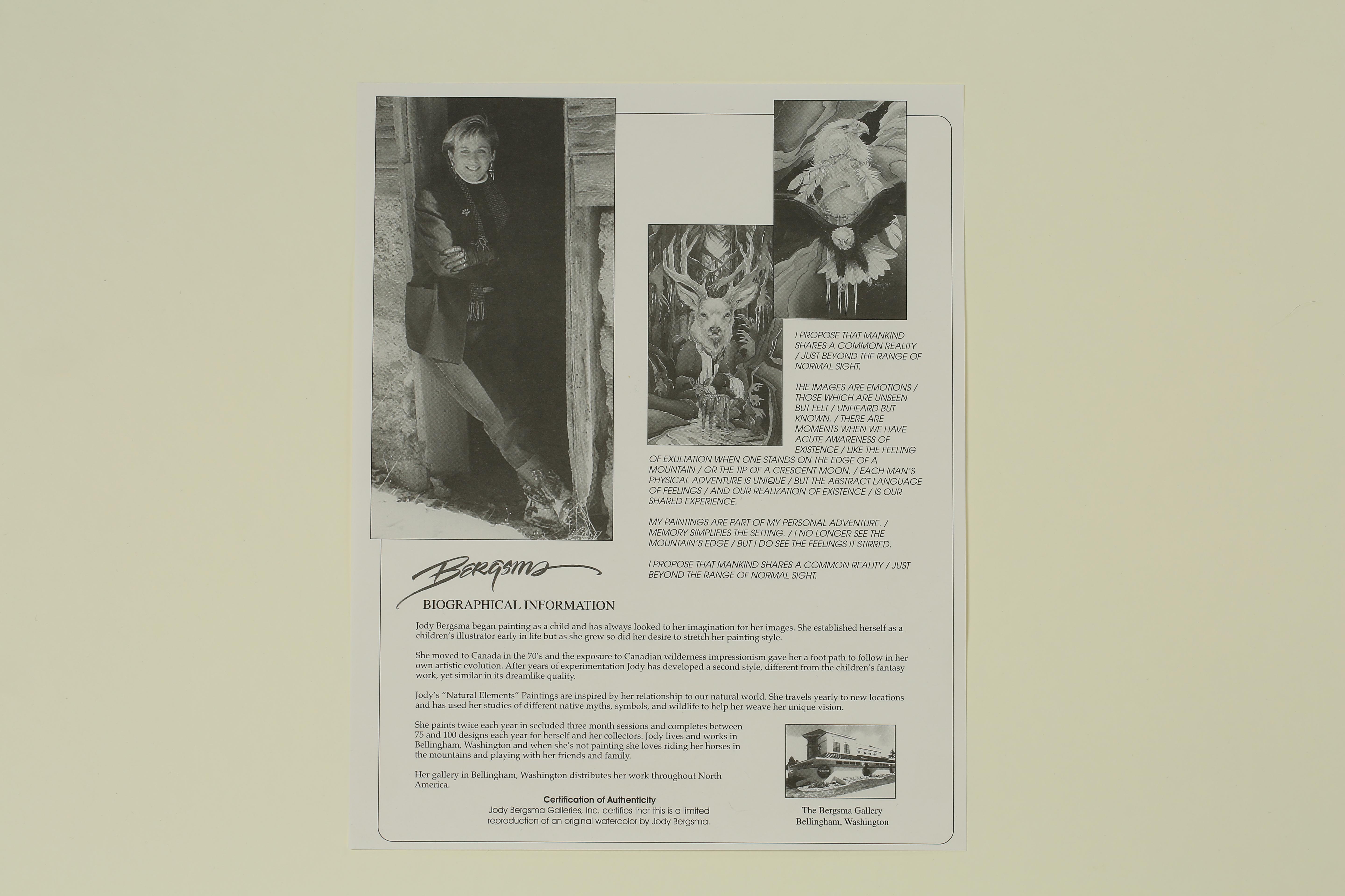 Pair of Jody Bergsma Signed and Numbered Framed Lithographs