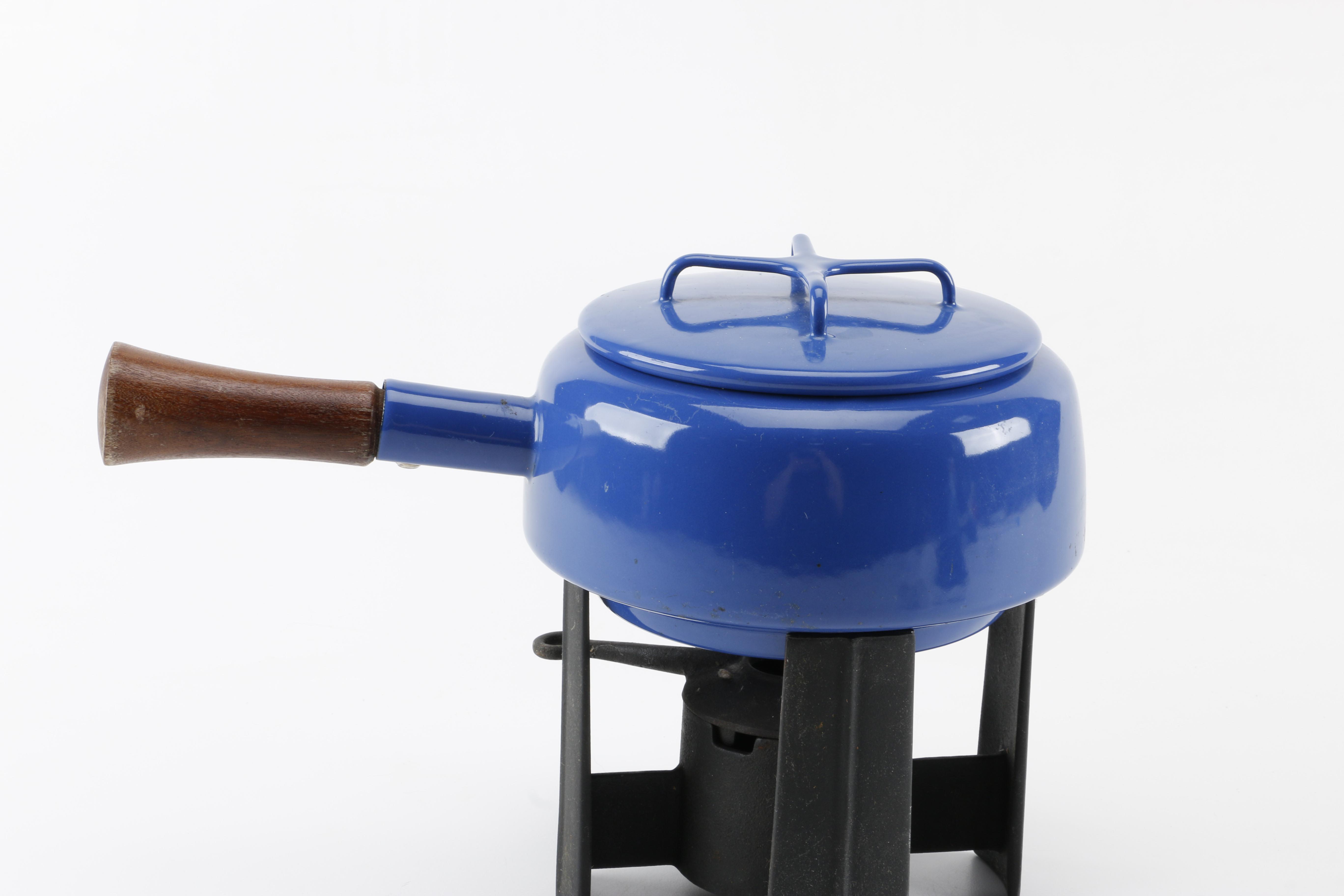 Fondue Pot with Cast Iron Stand by Dansk