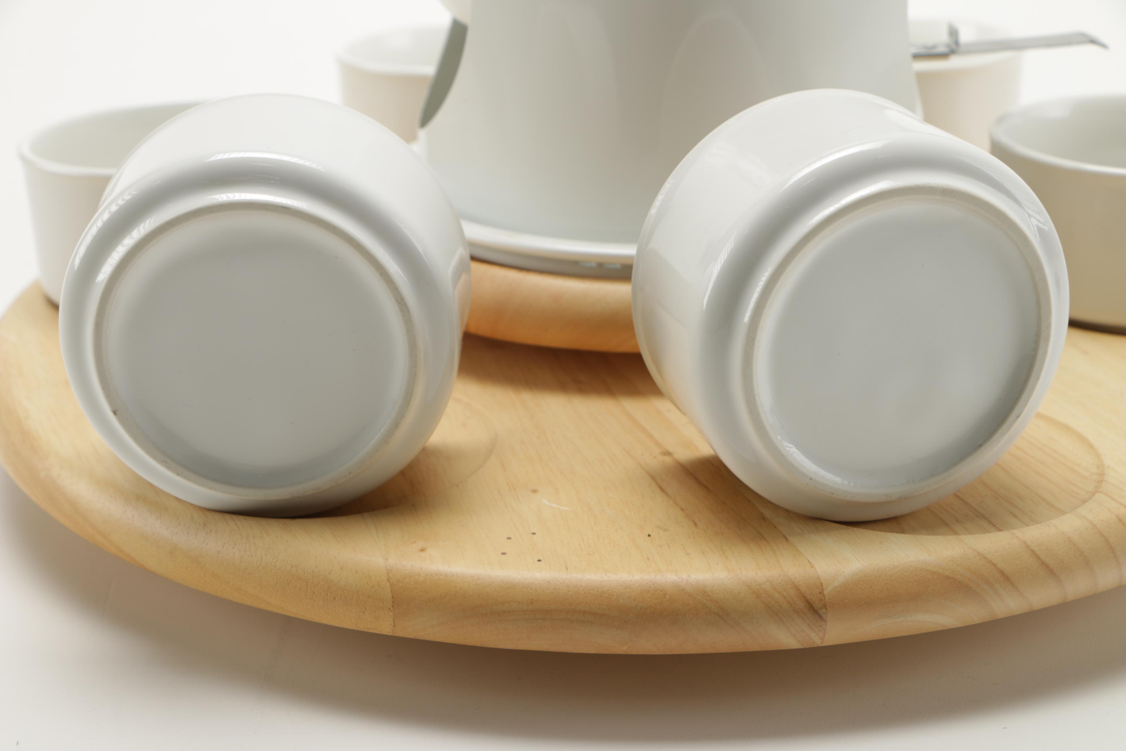 White Fondue Set