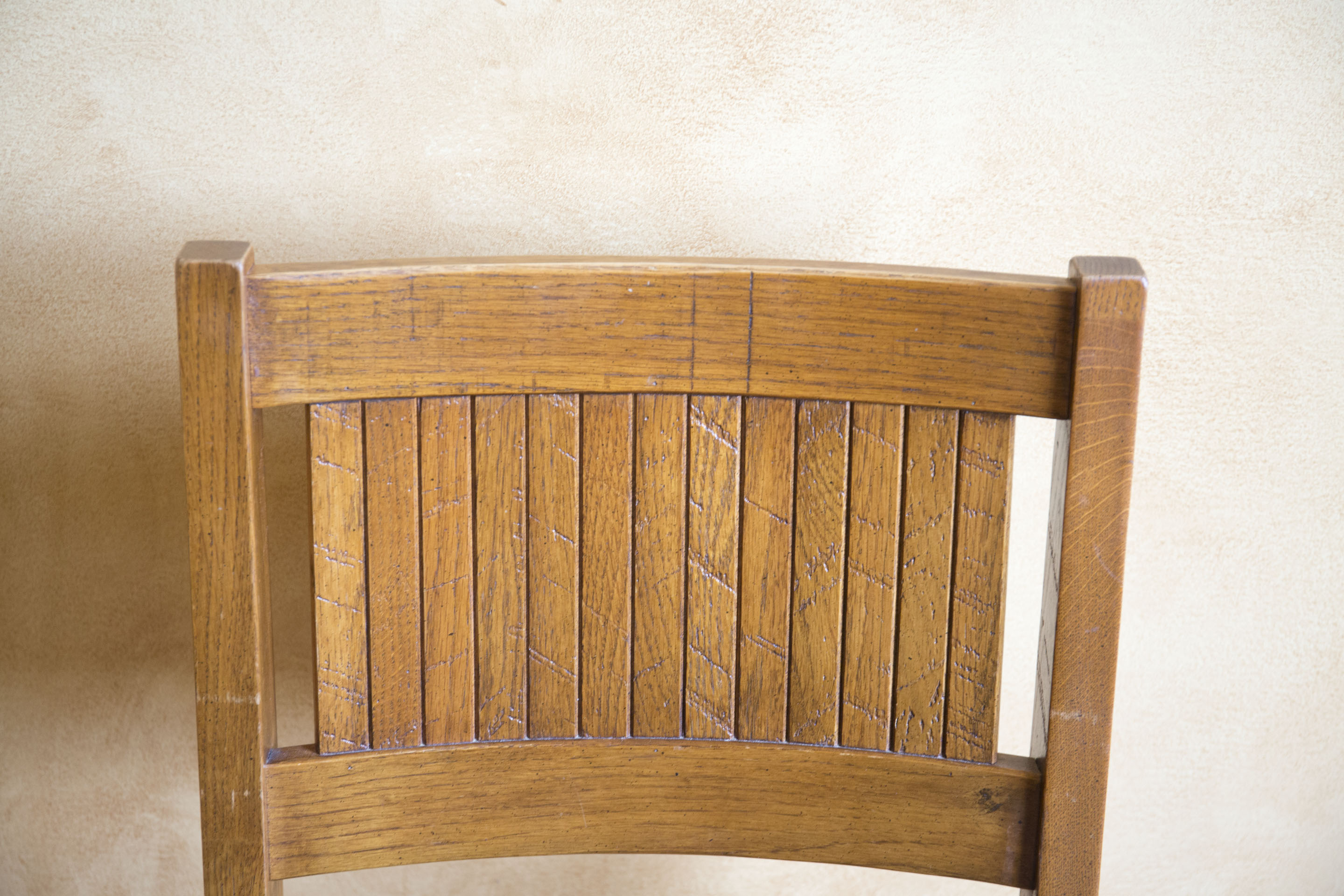 Walnut Finished Pine Desk with Oak Chair