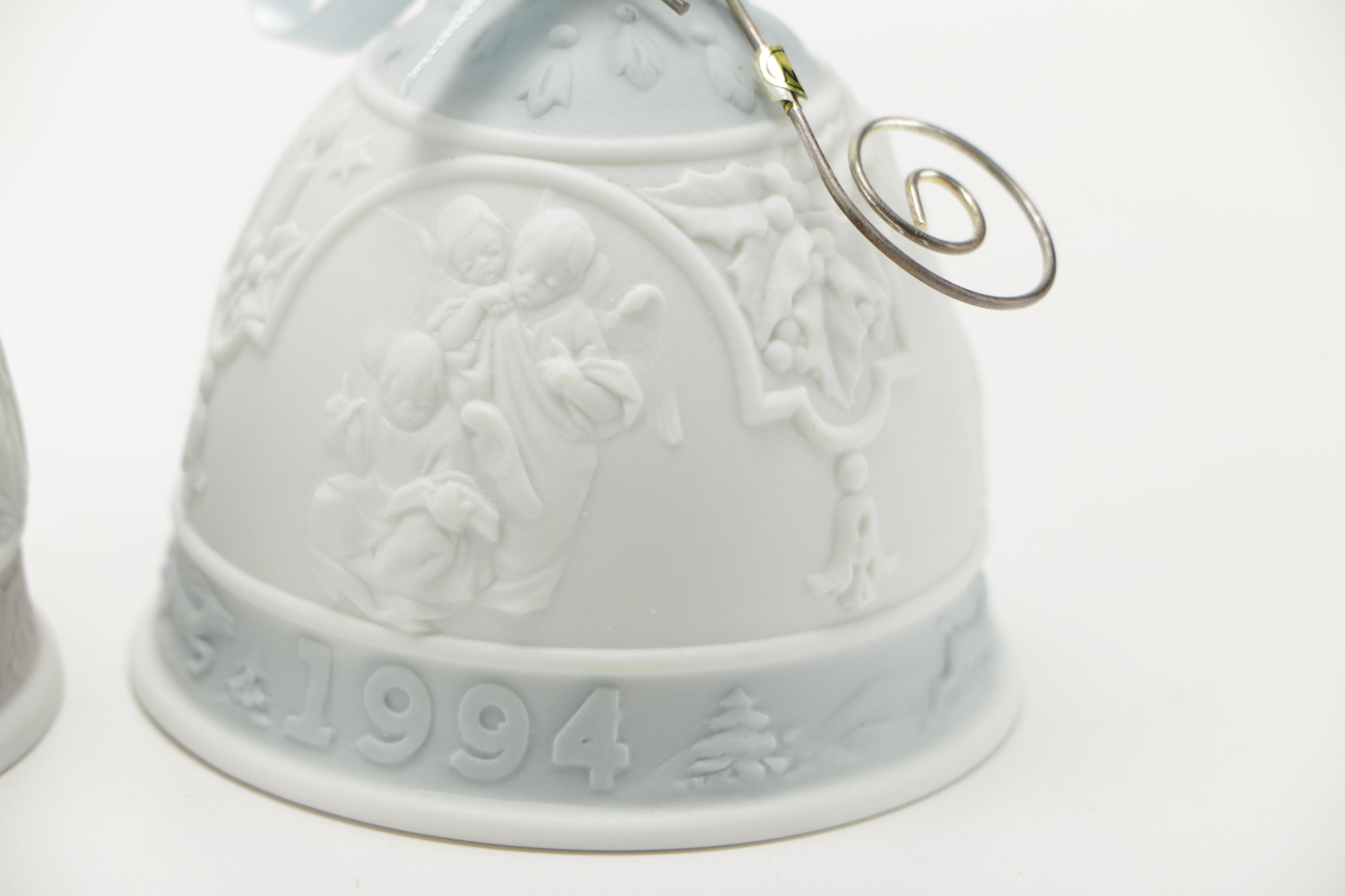 Dated Lladro Porcelain Bell Ornaments