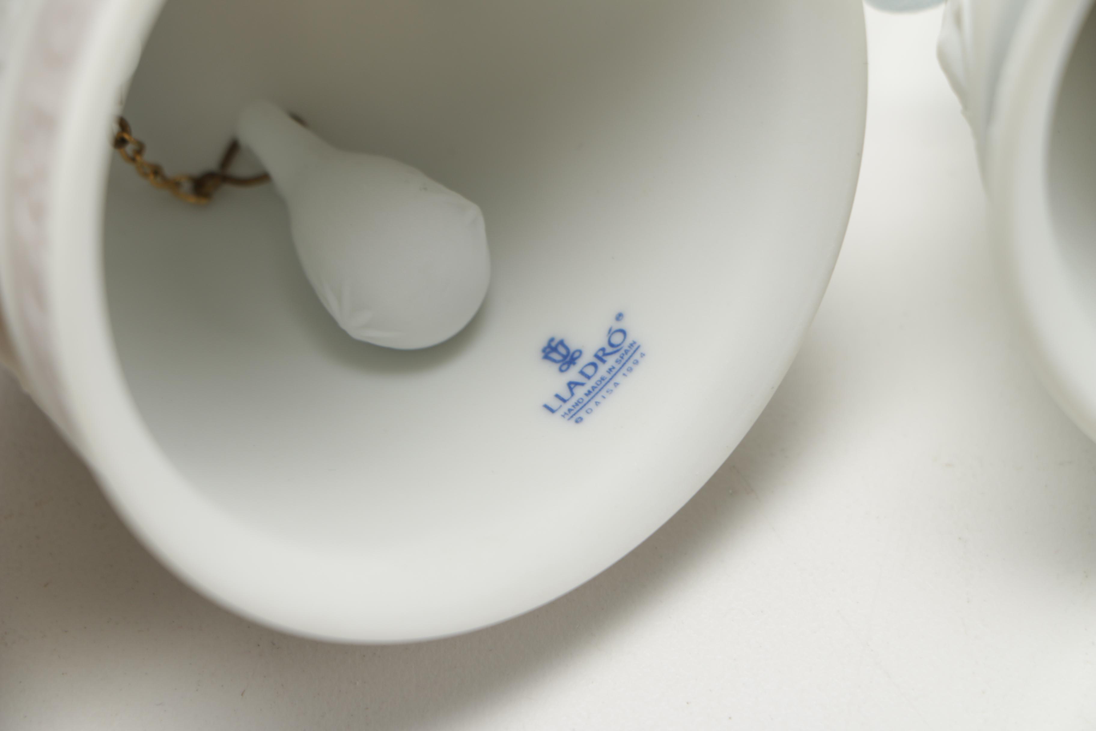 Dated Lladro Porcelain Bell Ornaments