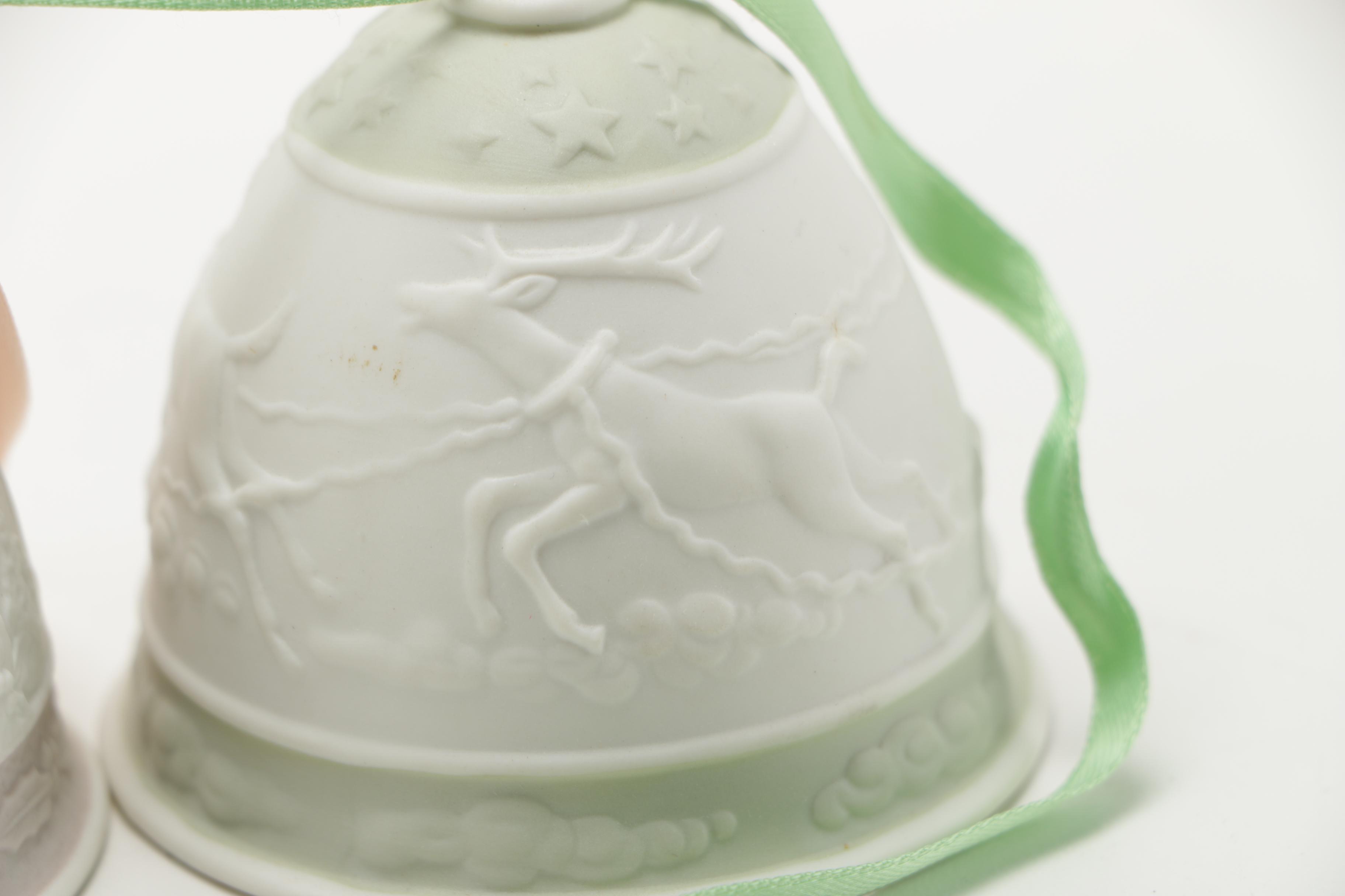 Dated Lladro Porcelain Bell Ornaments