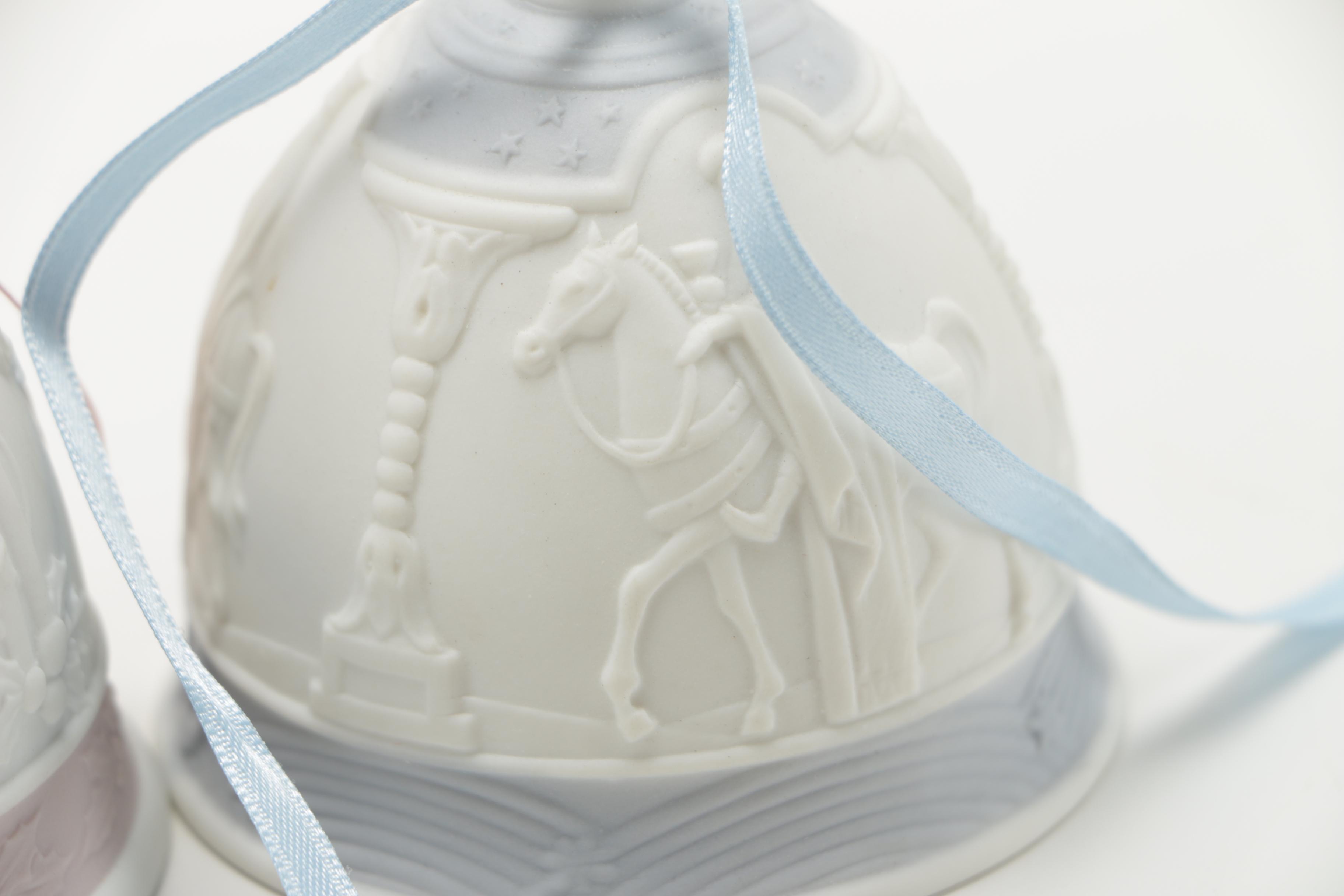 Dated Lladro Porcelain Bell Ornaments