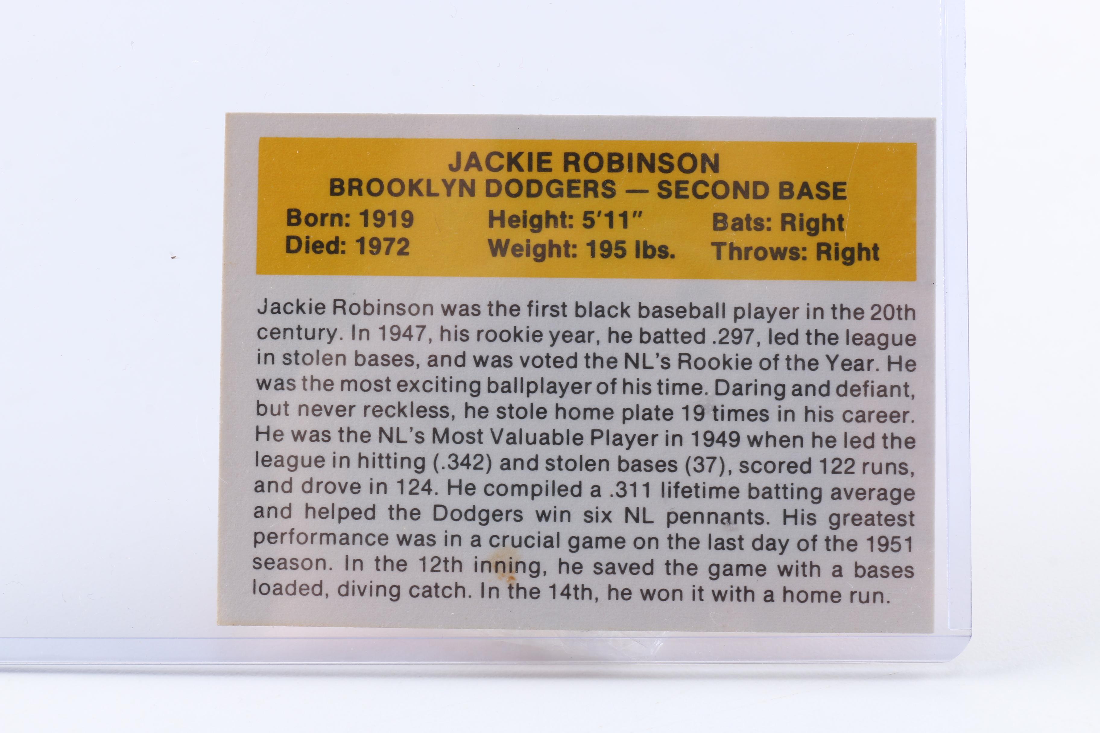 George "Poppy" Bush and Other Reprinted Vintage Baseball Cards