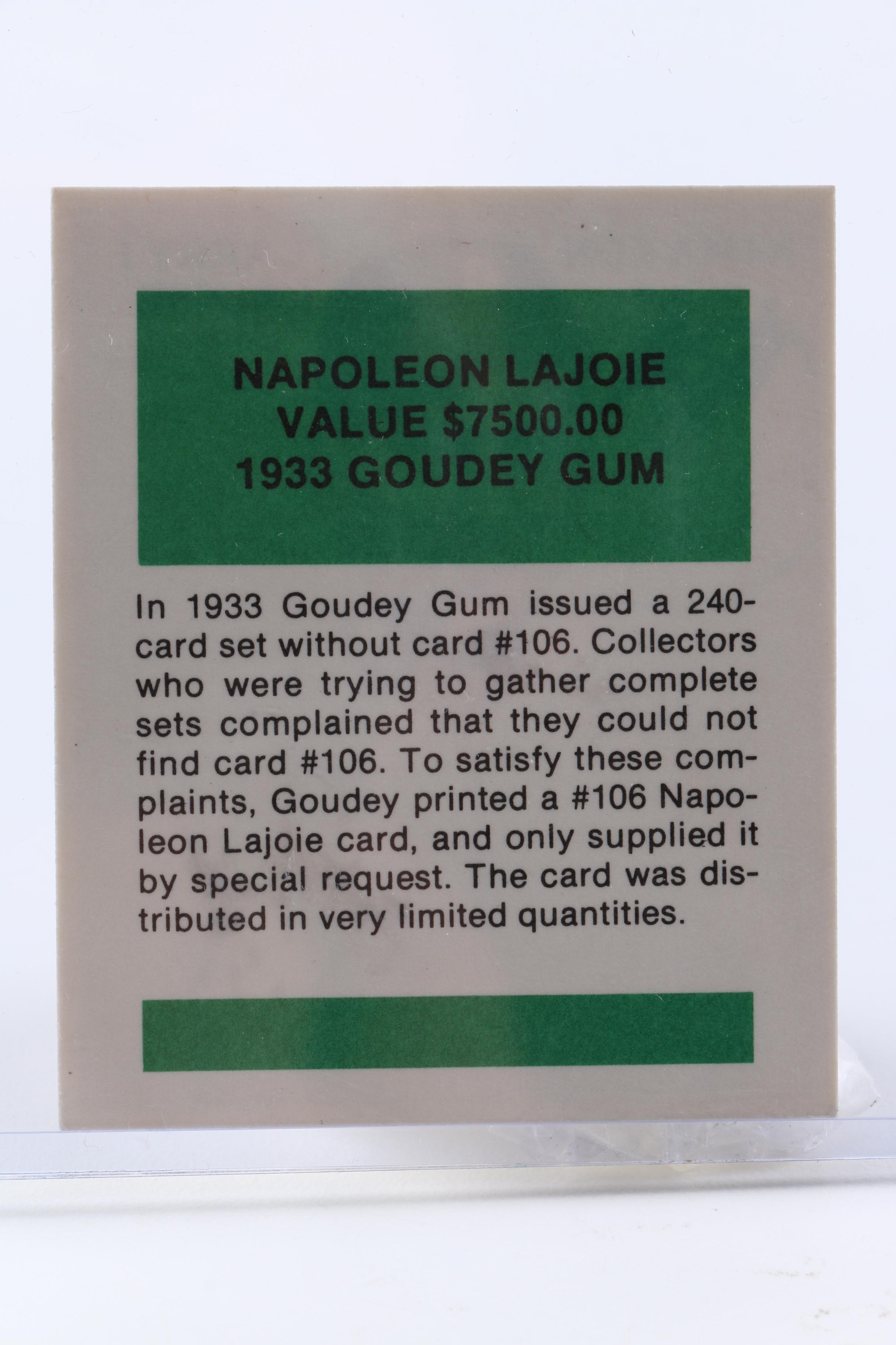 George "Poppy" Bush and Other Reprinted Vintage Baseball Cards