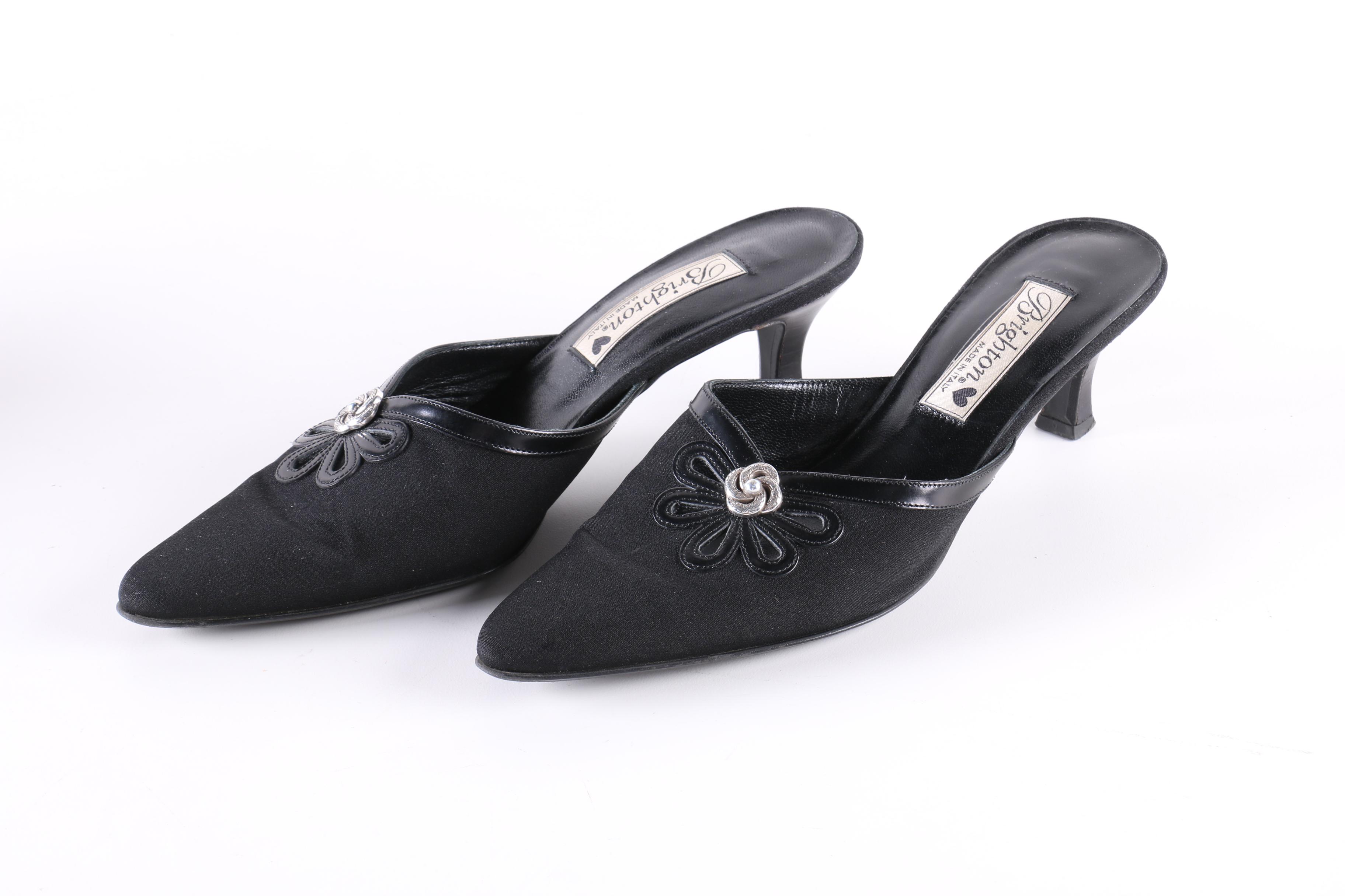 Collection of Black Heels and Sandals Including Tory Burch