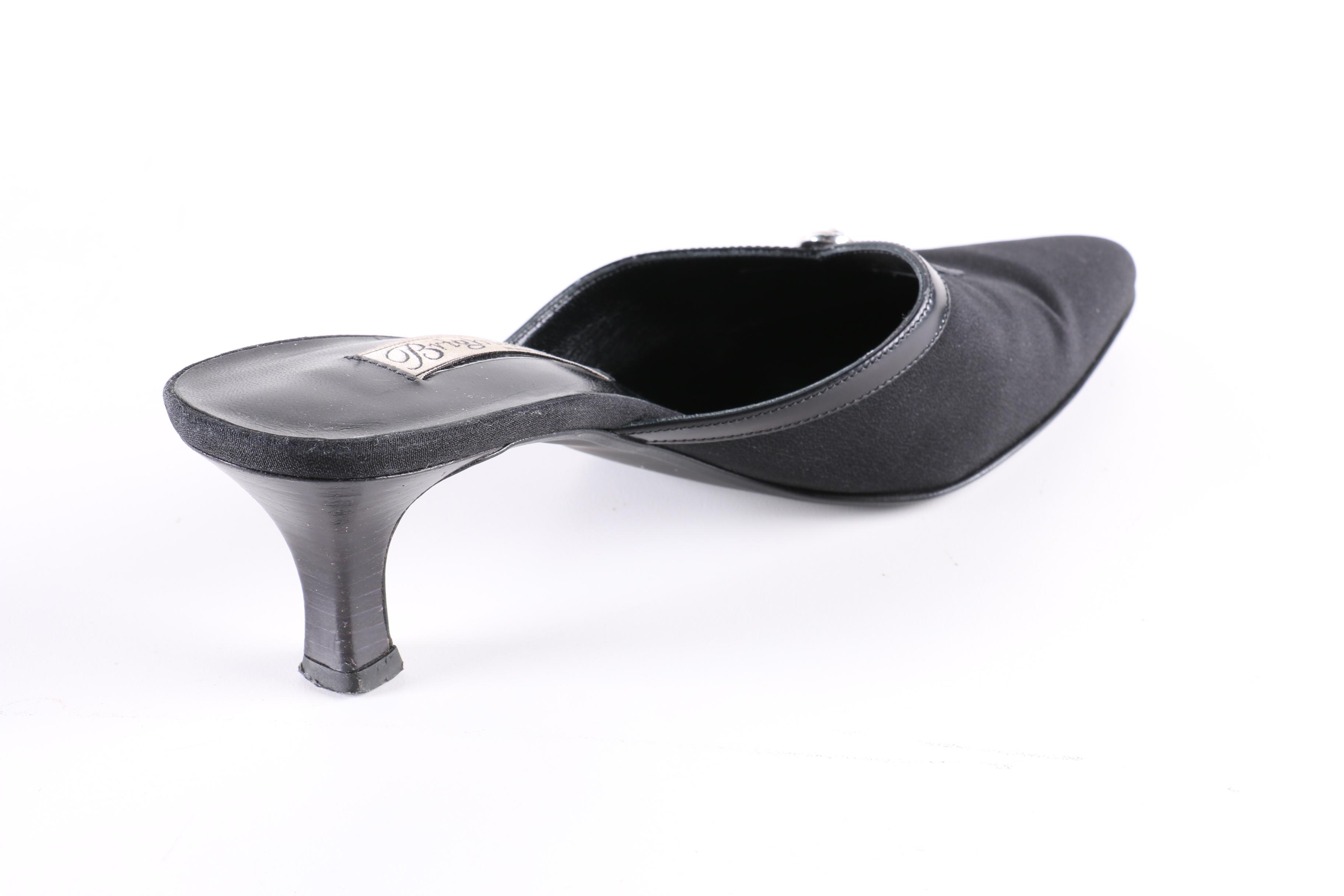 Collection of Black Heels and Sandals Including Tory Burch