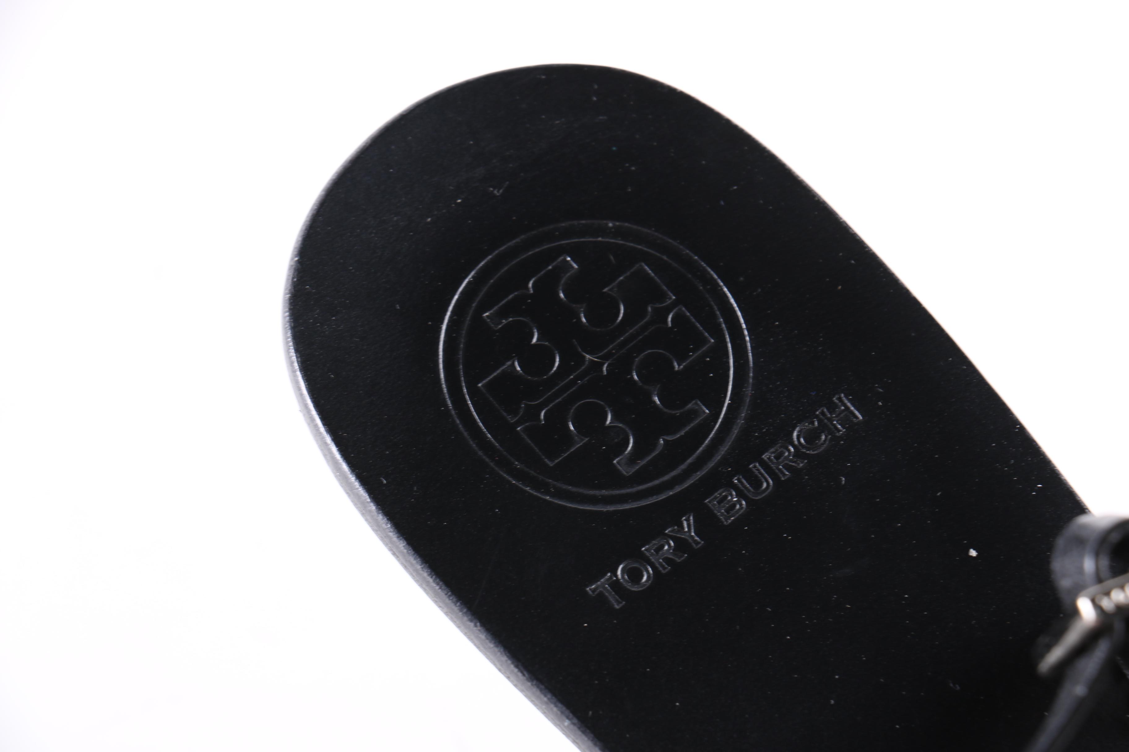 Collection of Black Heels and Sandals Including Tory Burch