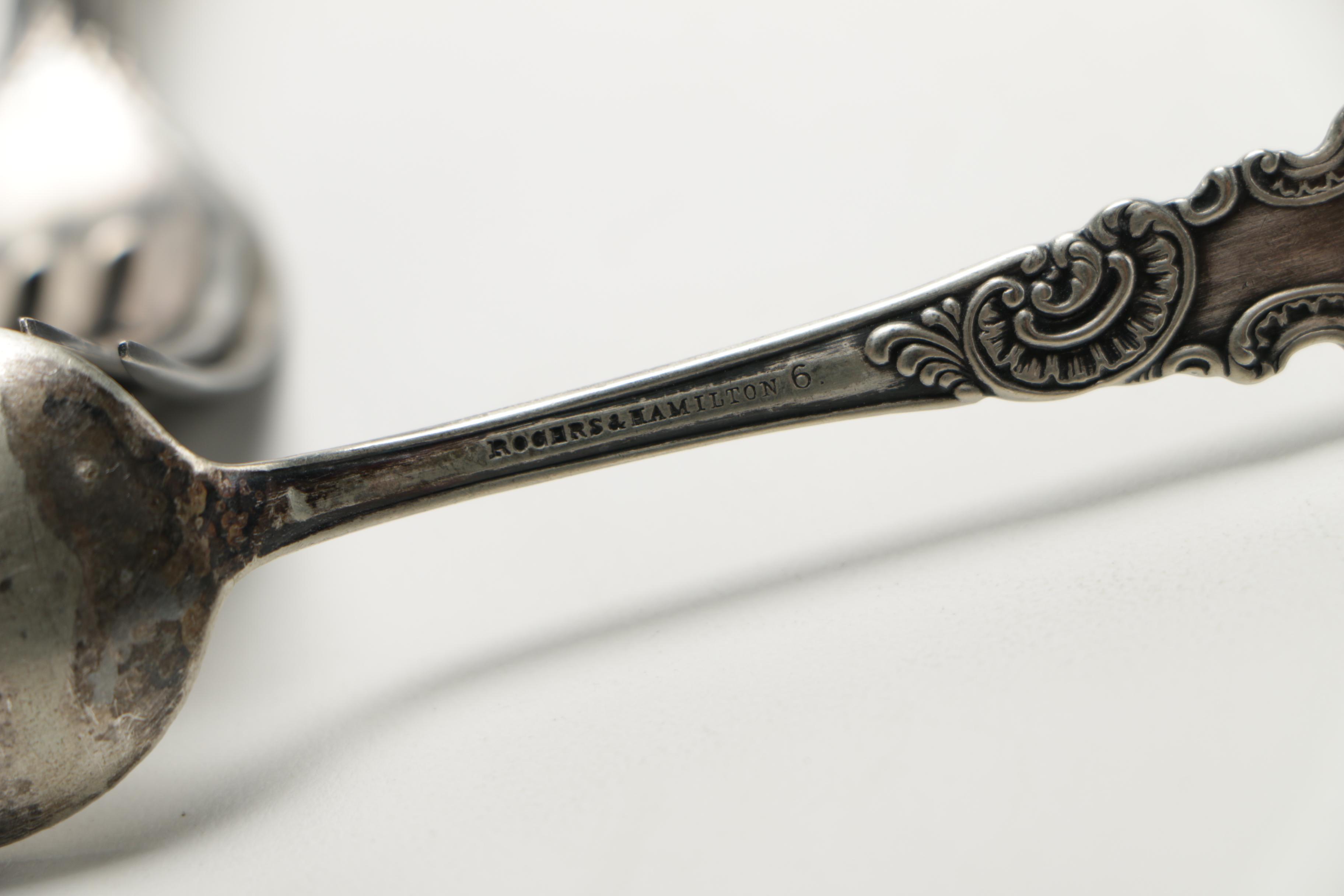 Assorted Silver Plate Flatware Featuring C.D Peacock