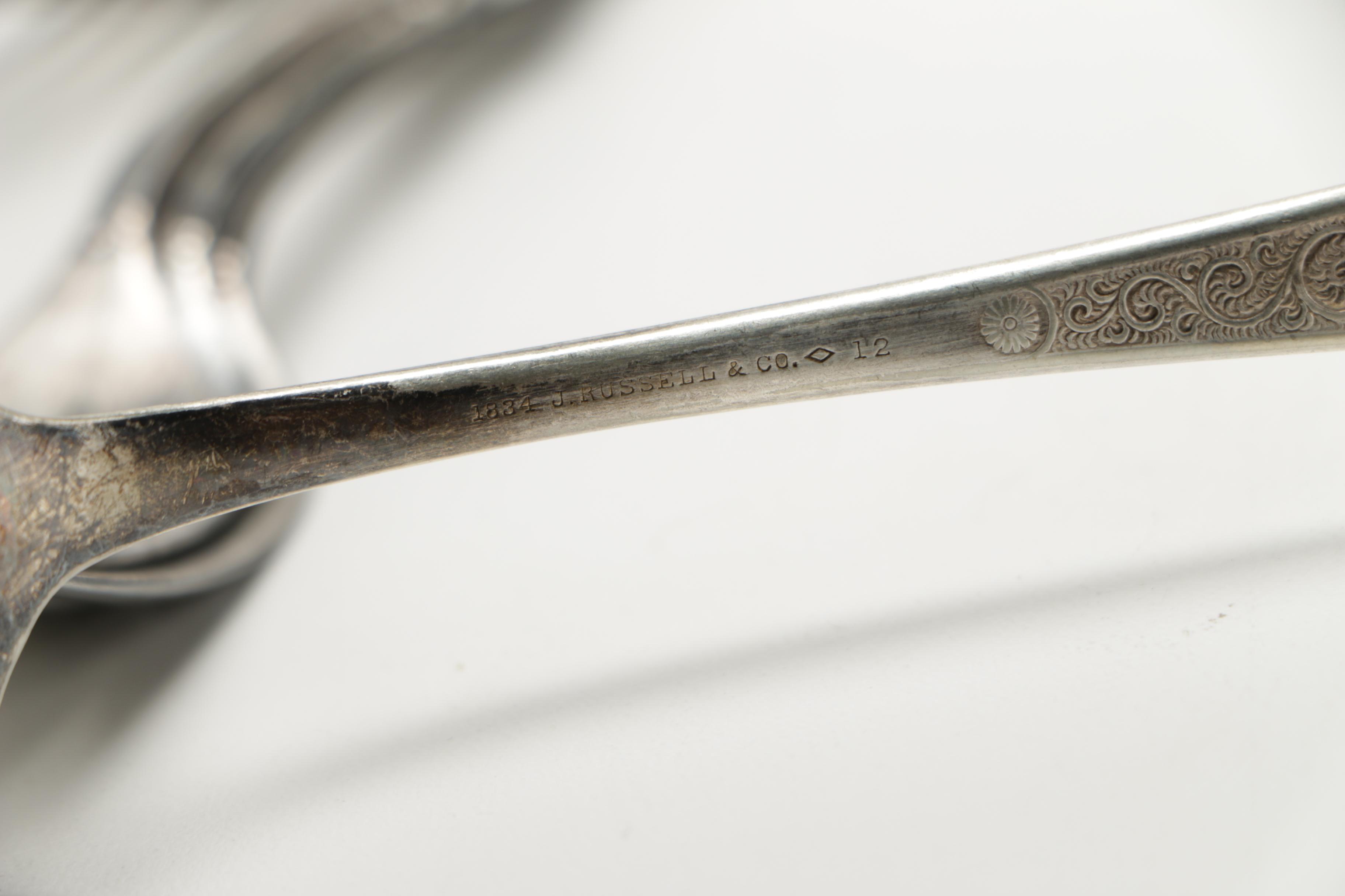 Assorted Silver Plate Flatware Featuring C.D Peacock