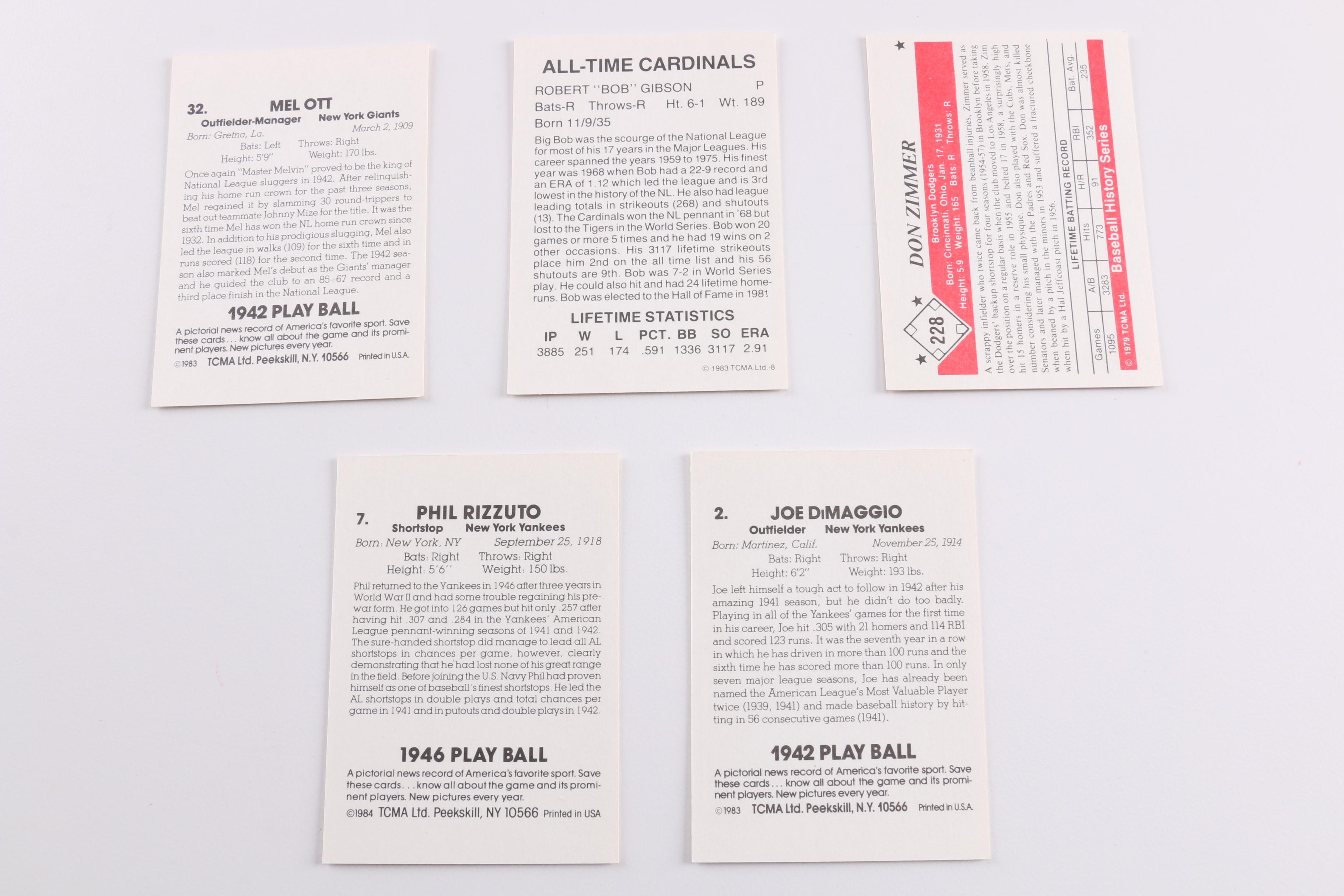 Collection of Re-Issued Vintage Baseball Cards