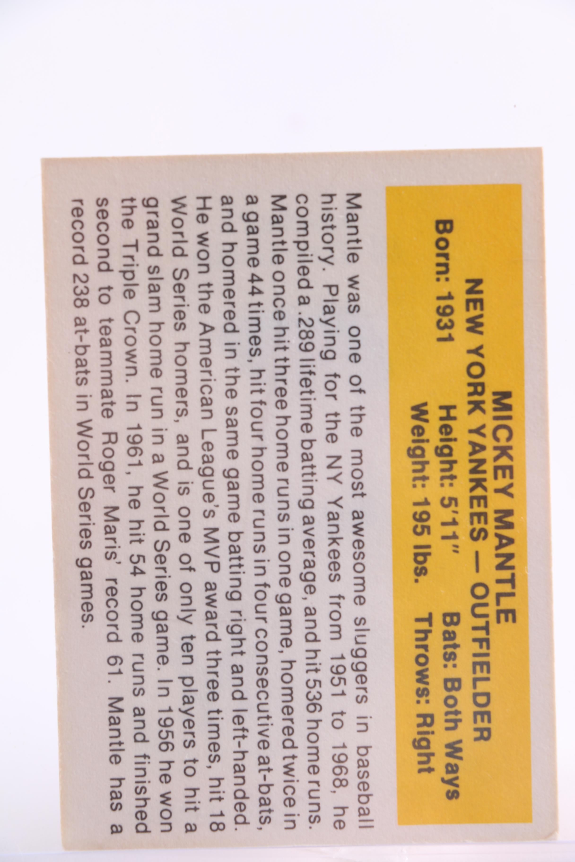 Collection of Re-Issued Vintage Baseball Cards