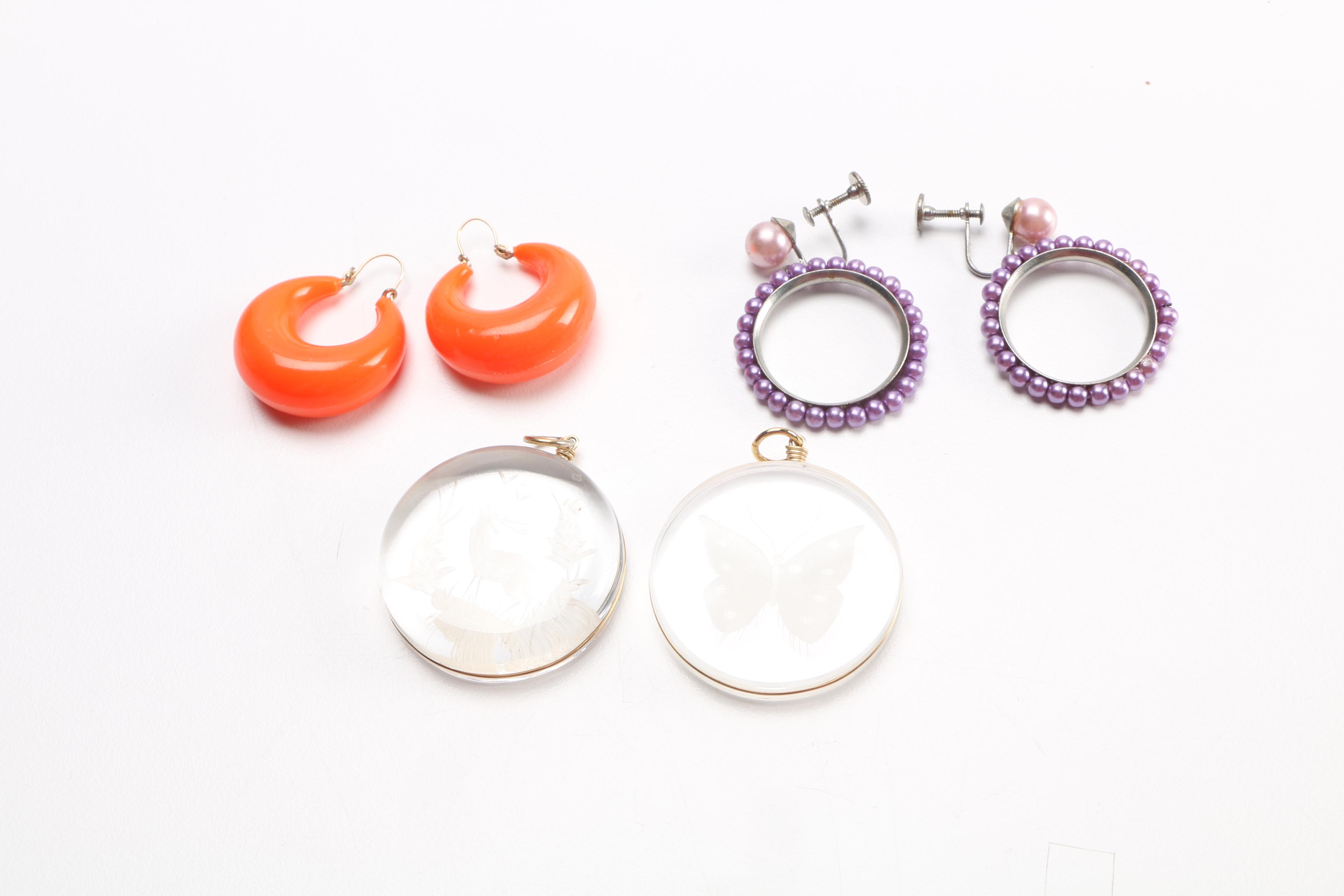 Costume Jewelry Assortment Featuring Bangles