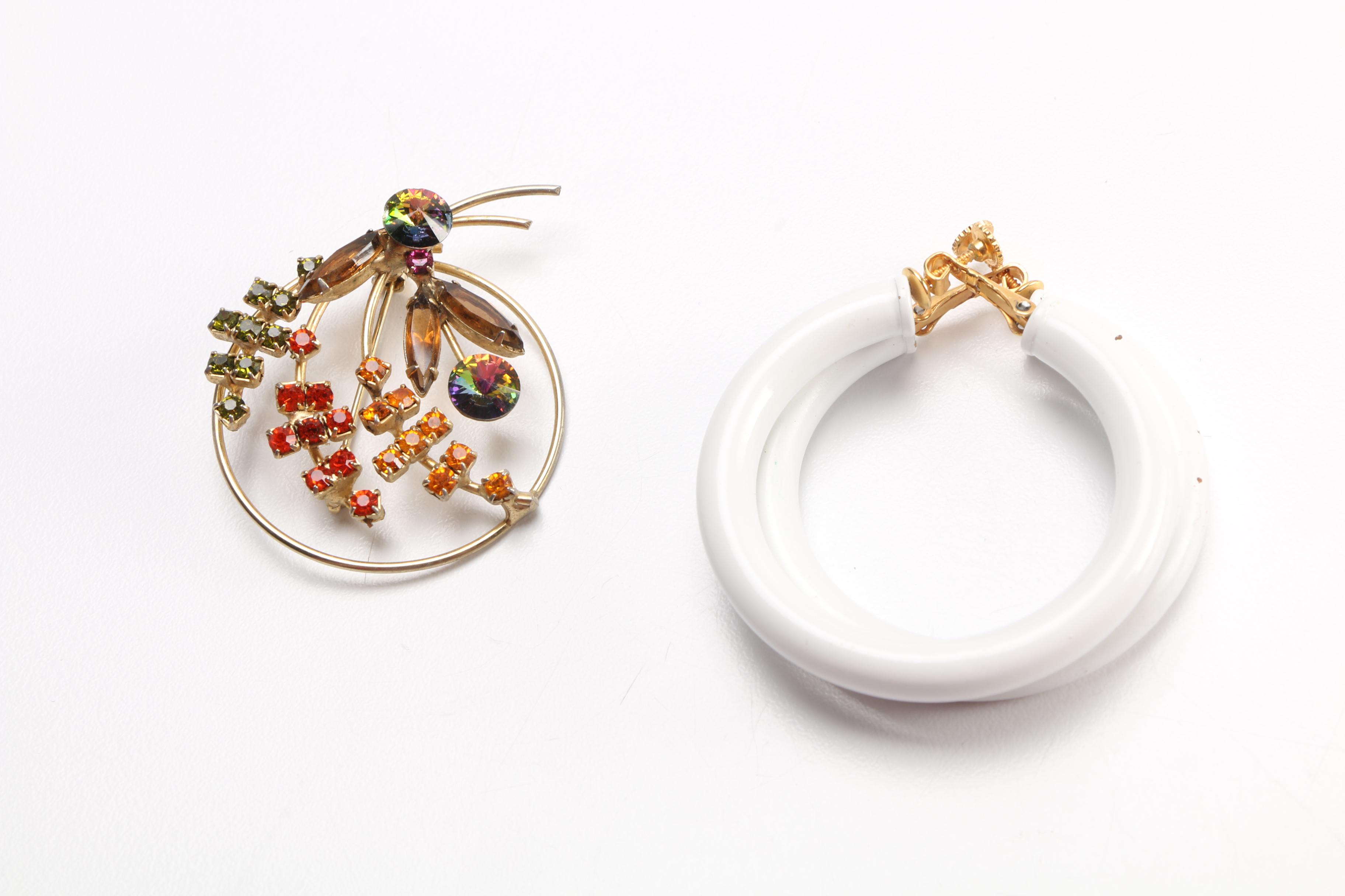 Costume Jewelry Assortment Featuring Bangles