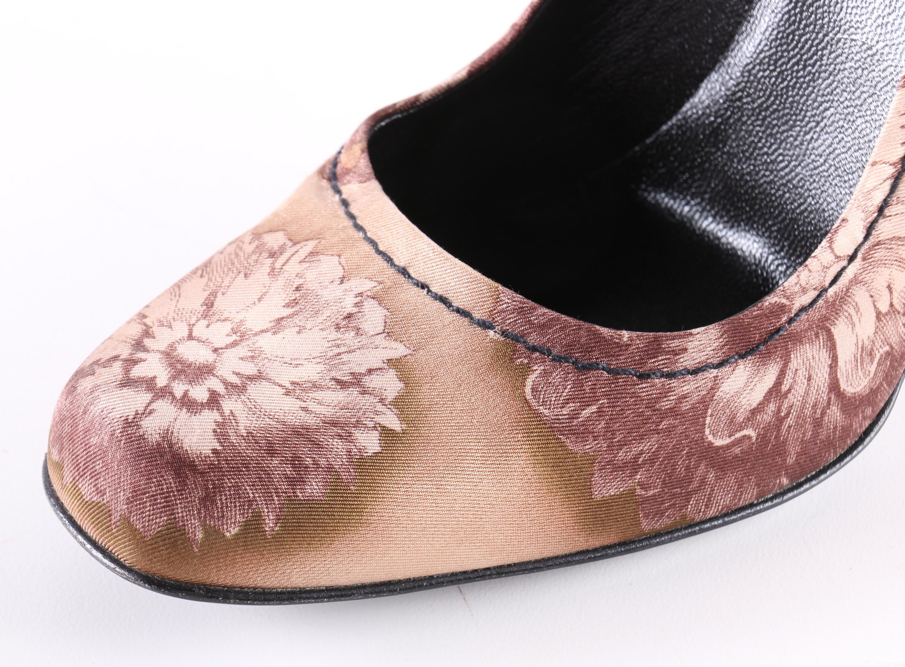 Prada Floral Satin Heels