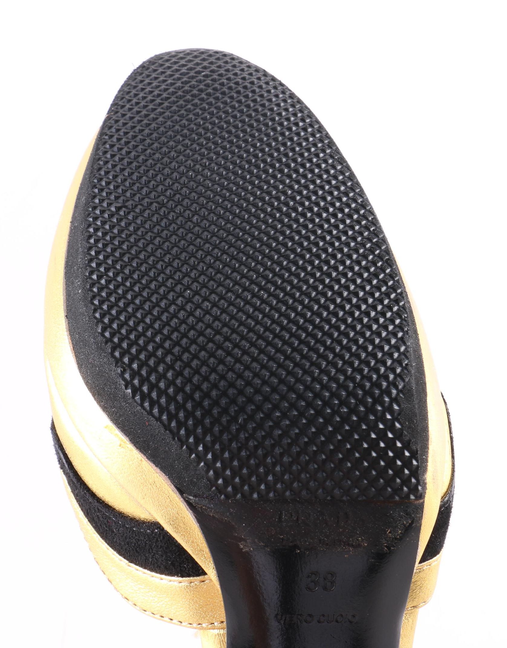 Prada d'Orsay Pumps in Gold and Black