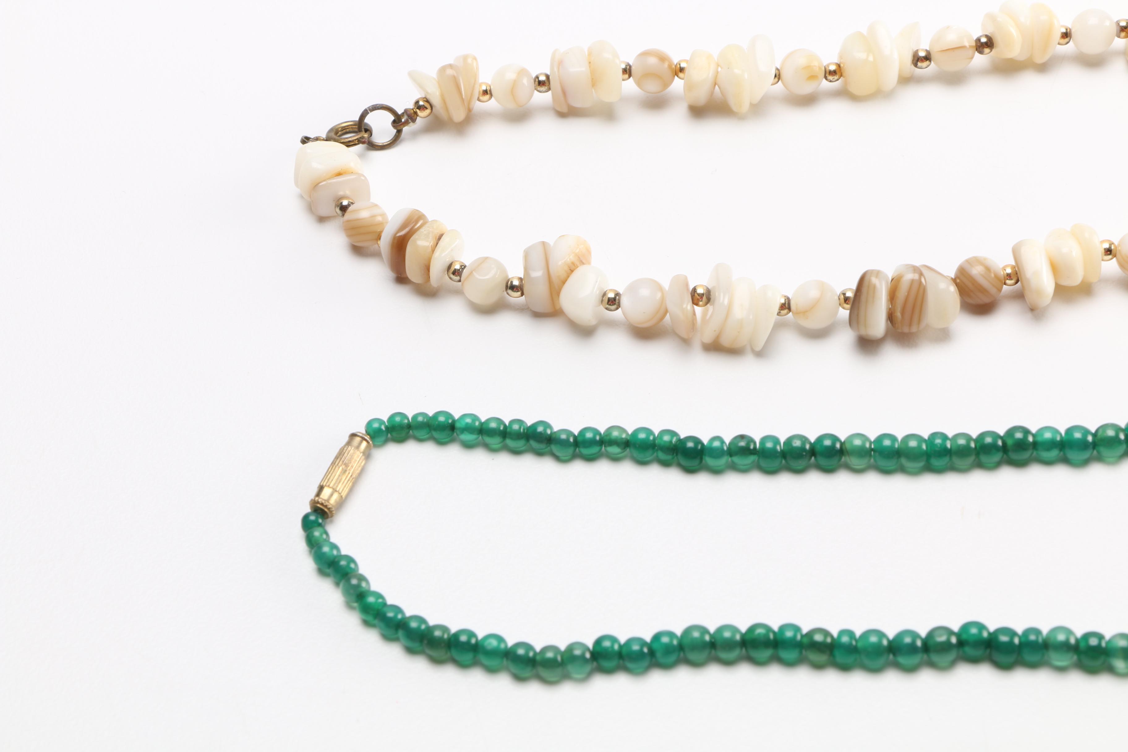 Large Assortment of Gemstone Necklaces