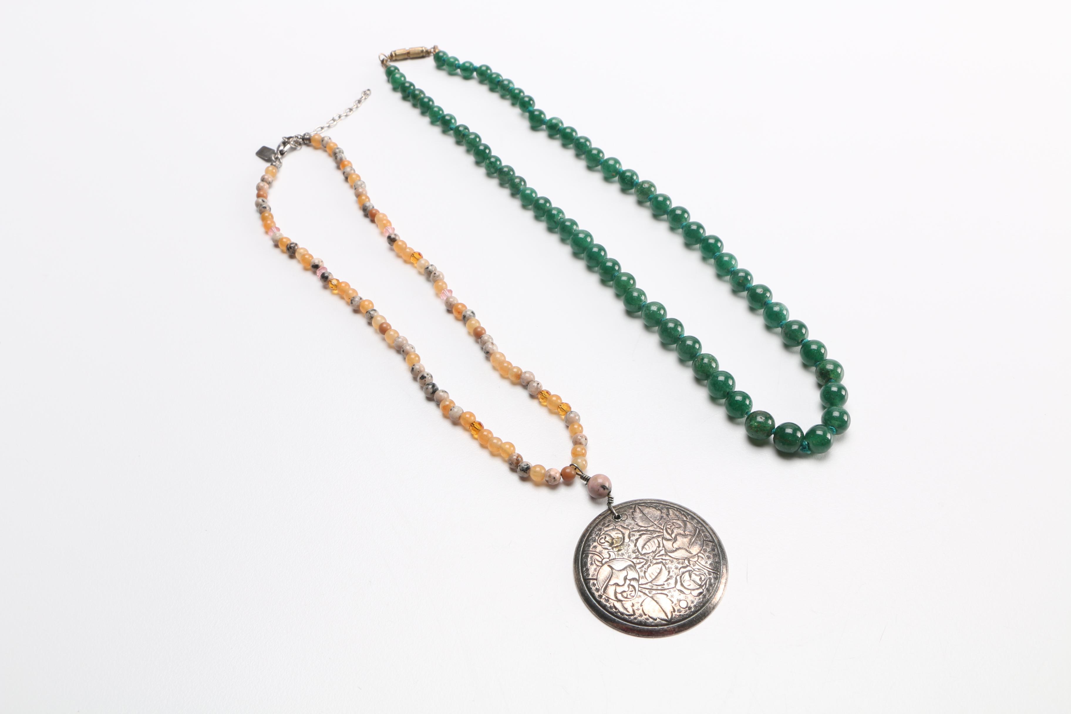 Large Assortment of Gemstone Necklaces