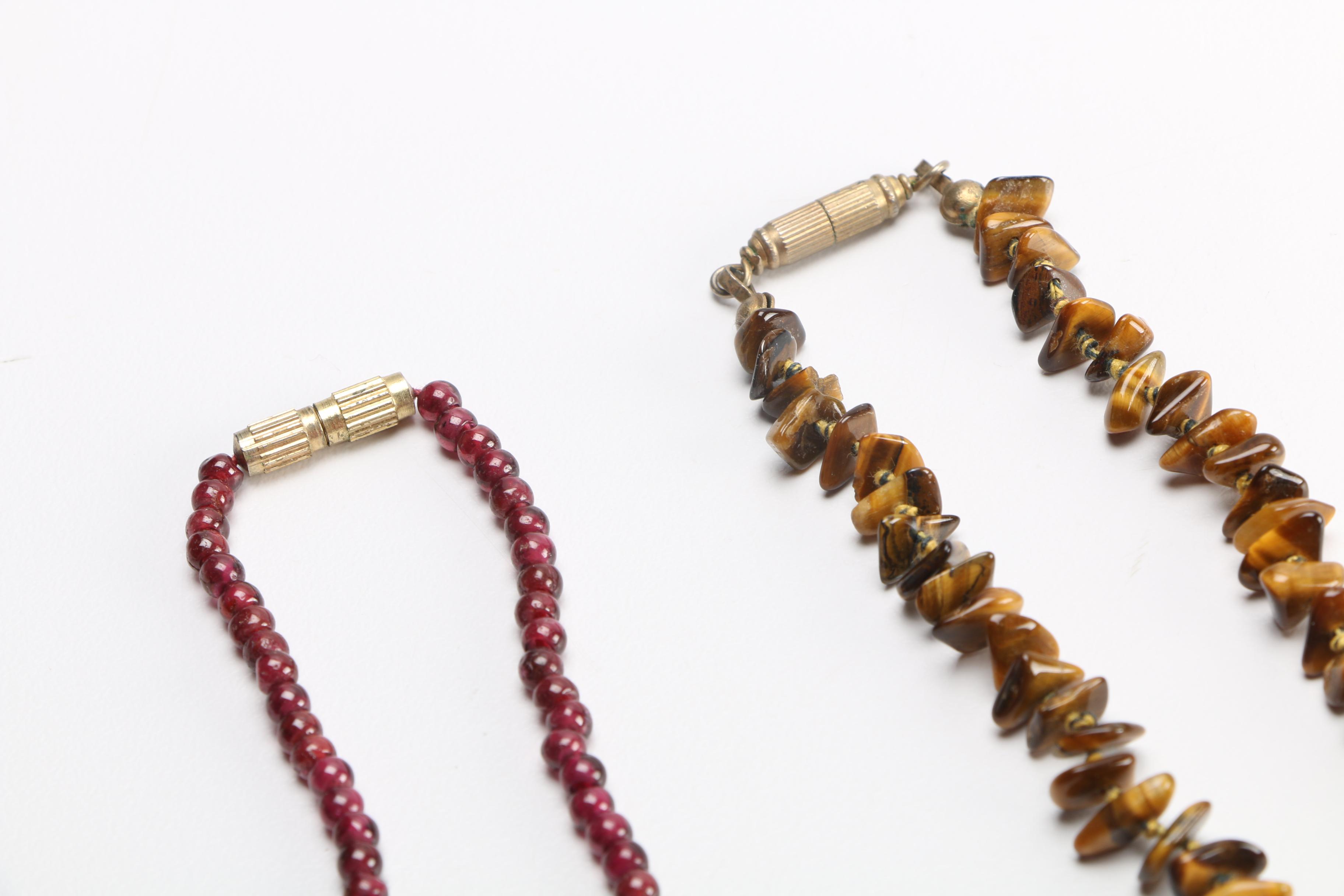 Large Assortment of Gemstone Necklaces