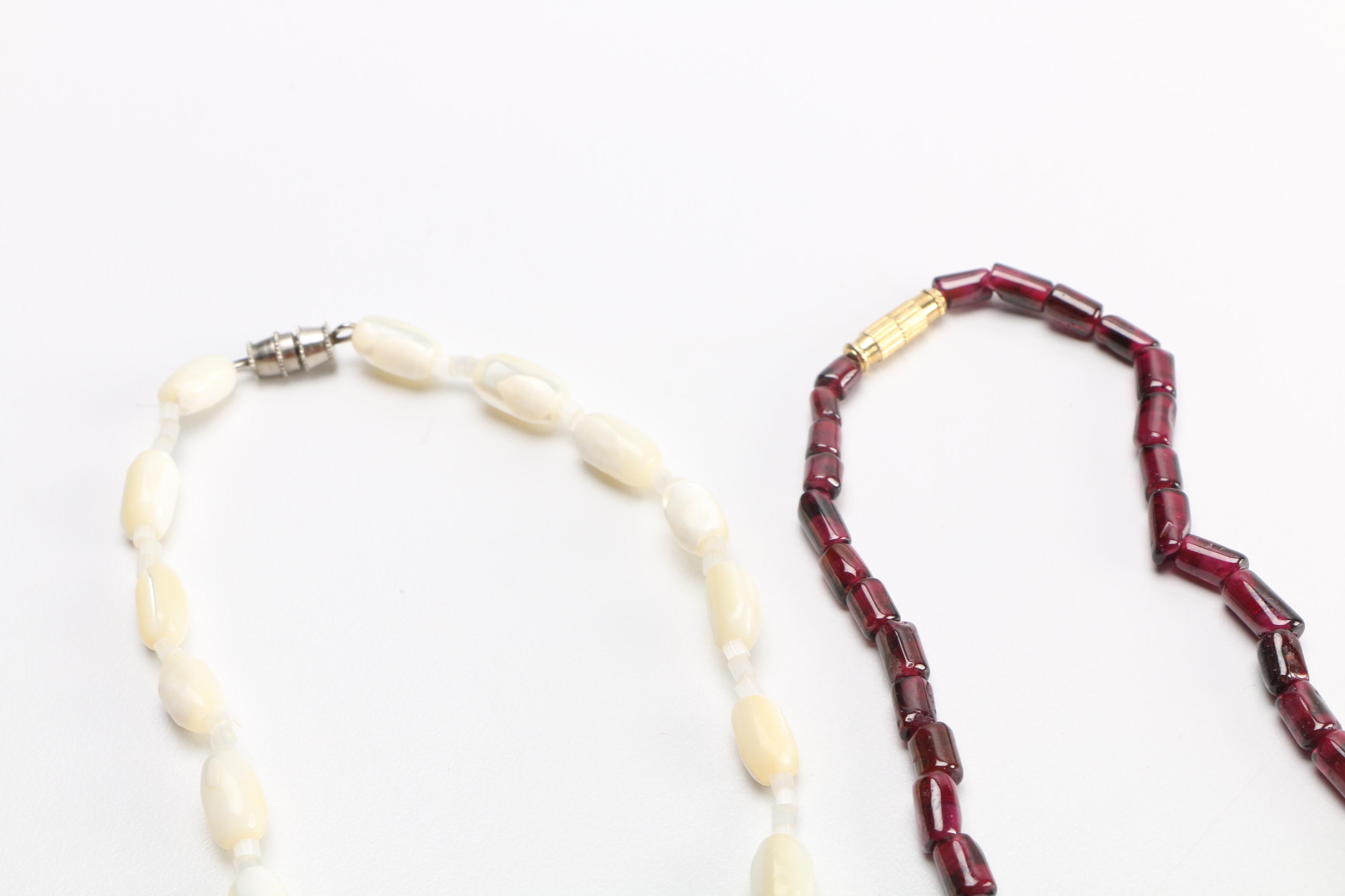 Large Assortment of Gemstone Necklaces