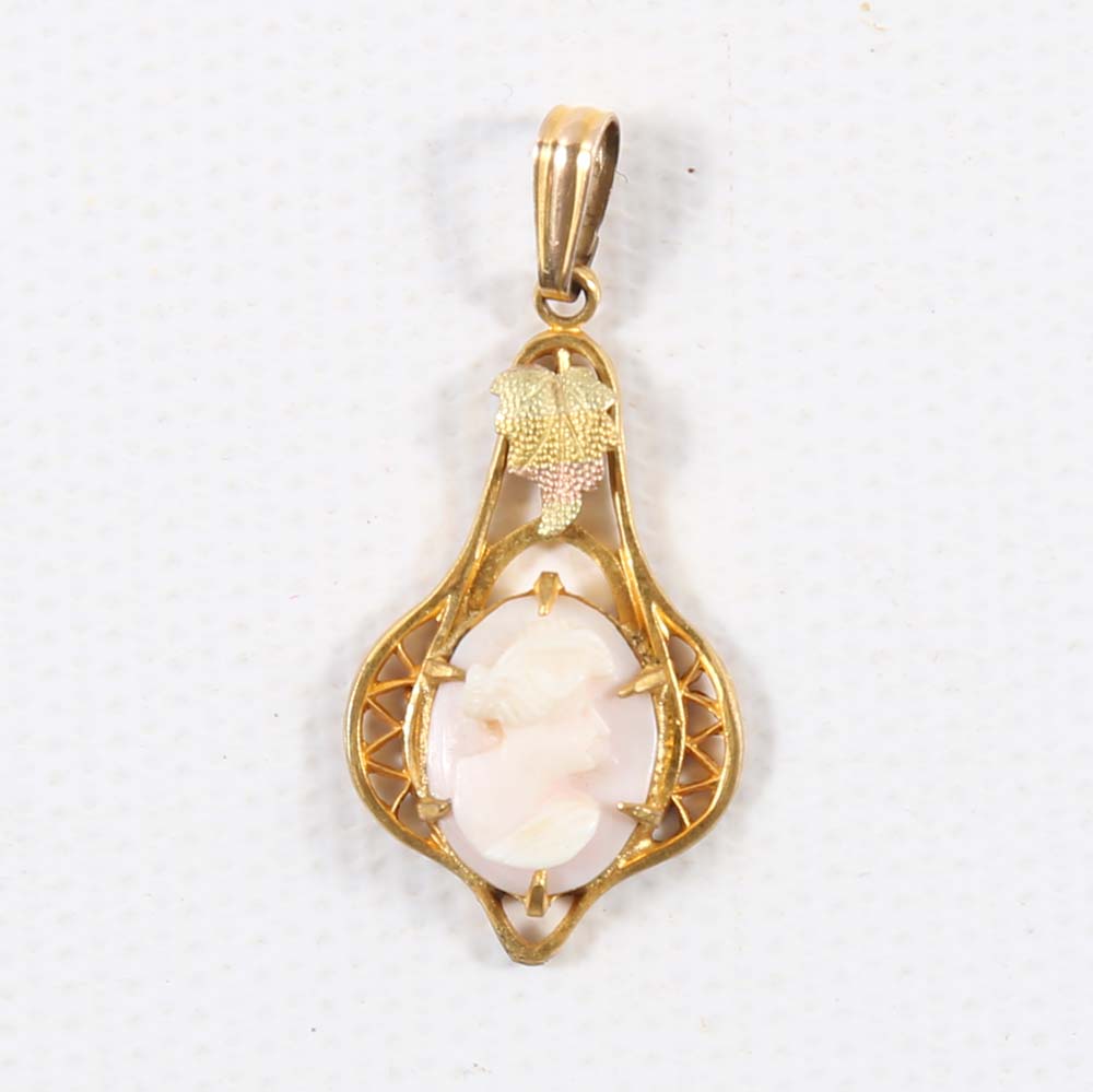 Gold Filled Cameo Pendants