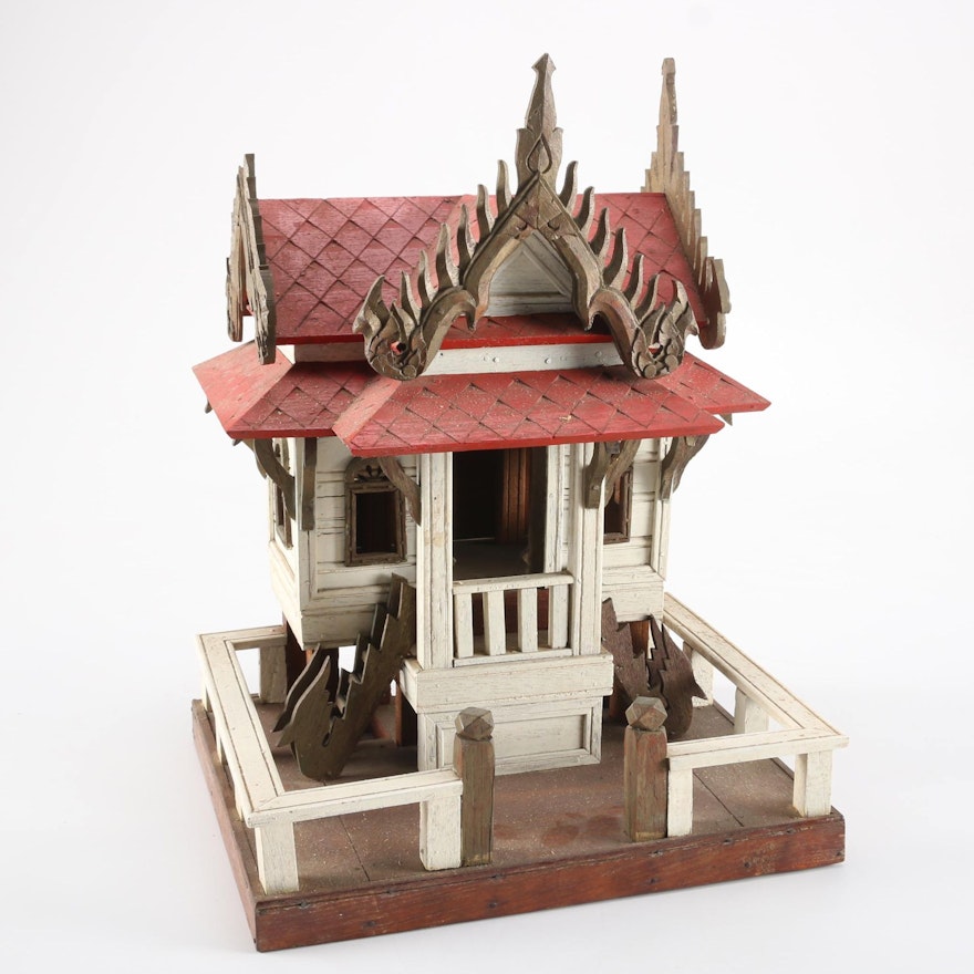 Southeast Asian Wooden Model Building