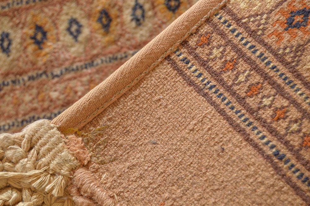 Power-Loomed Afghan Bokhara Style Area Rug