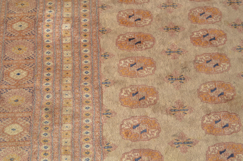 Power-Loomed Afghan Bokhara Style Area Rug