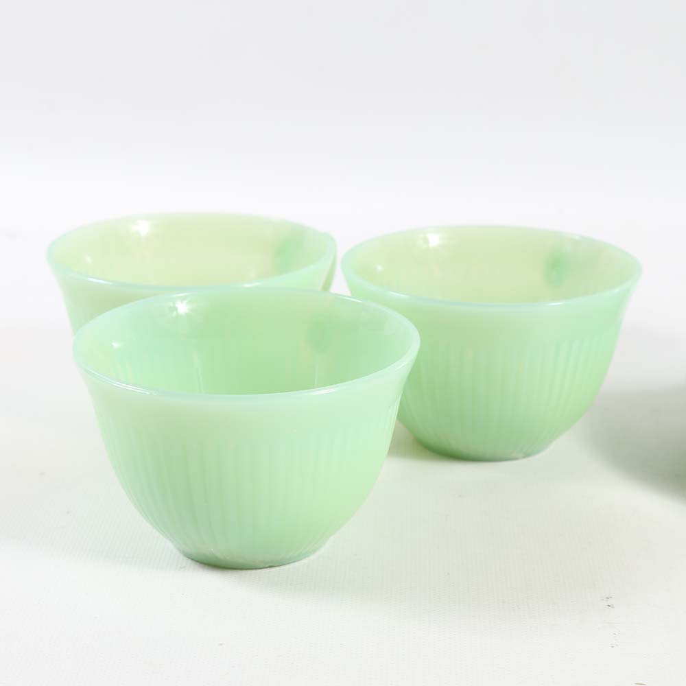 Green Milk Glass