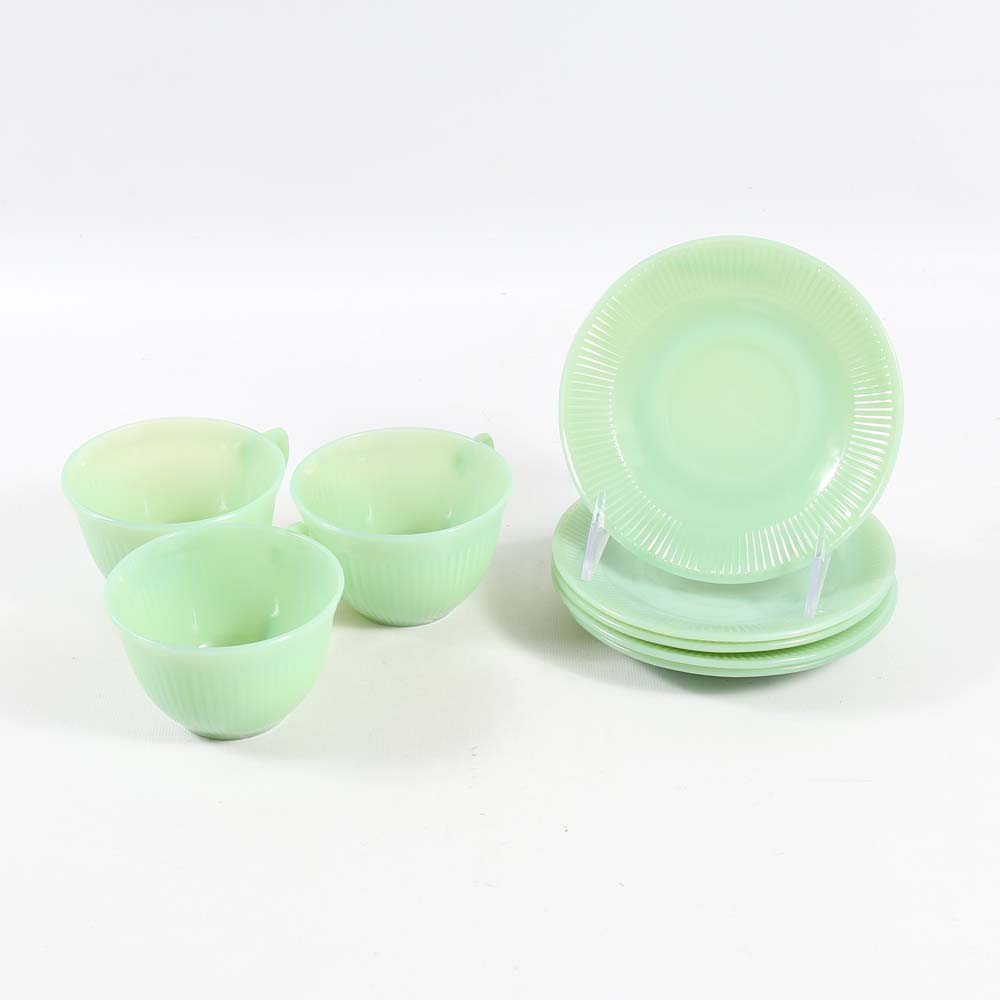Green Milk Glass