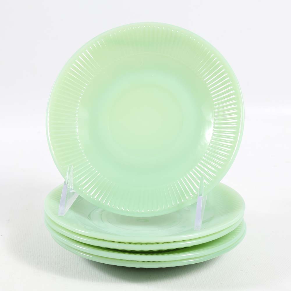 Green Milk Glass