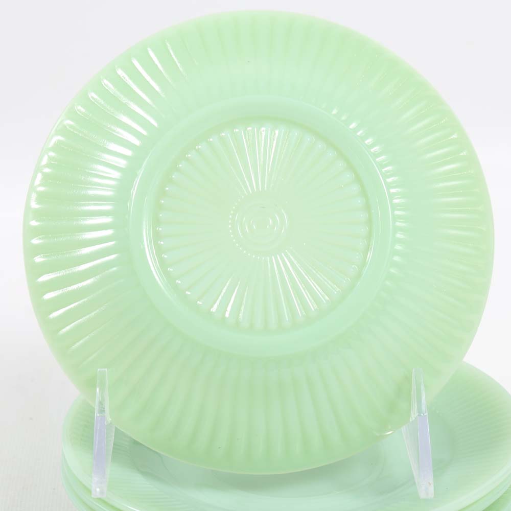 Green Milk Glass