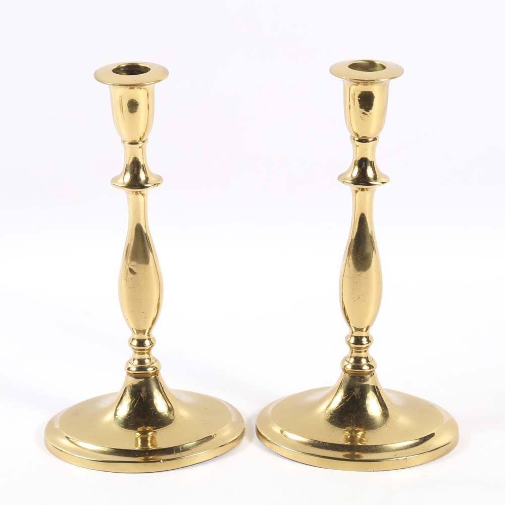 Four Brass Candlesticks
