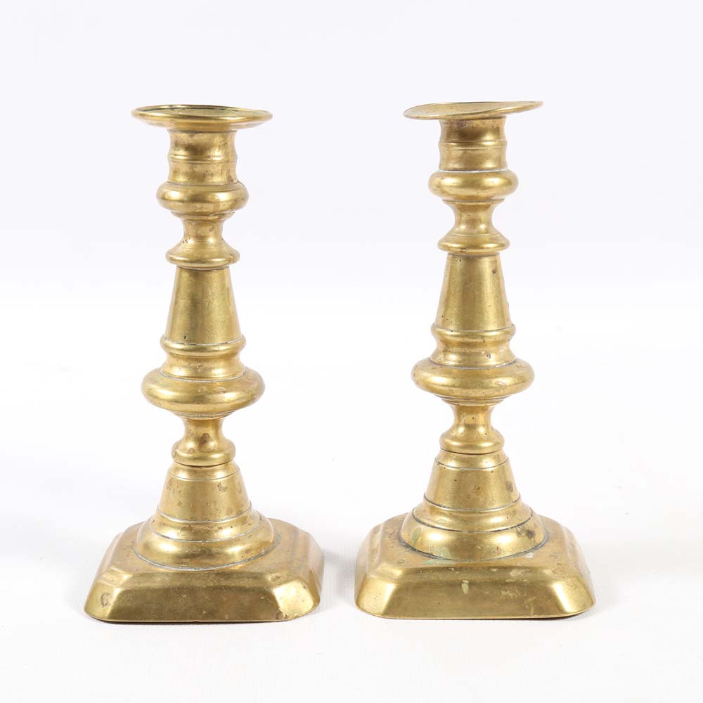 Four Brass Candlesticks