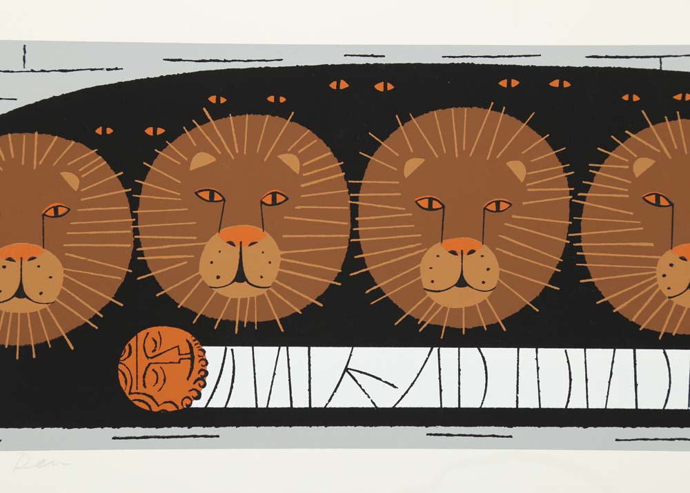 Edie Harper Signed Serigraphs "David's Den" and "Wow!"