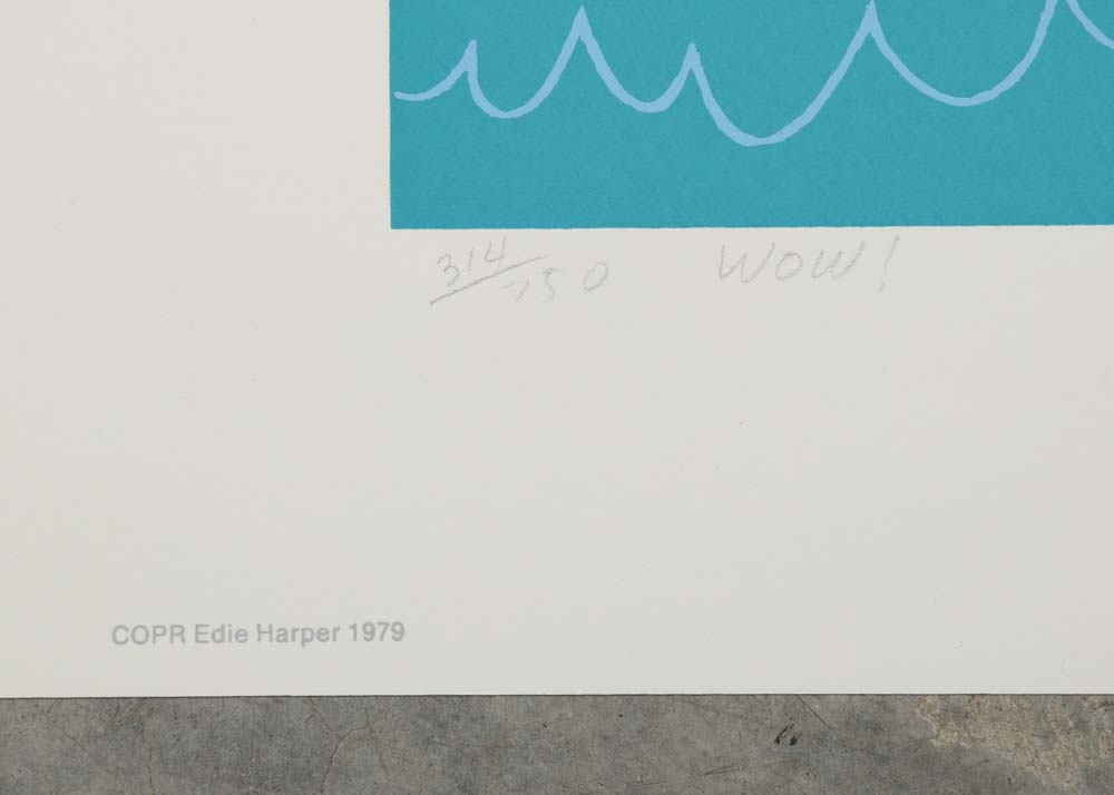 Edie Harper Signed Serigraphs "David's Den" and "Wow!"